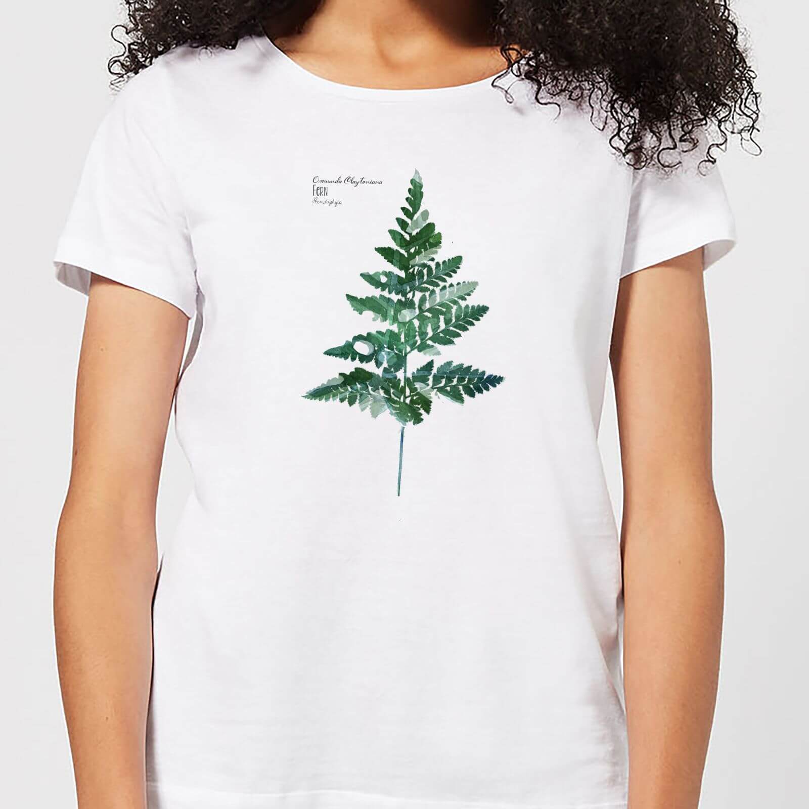 Fern Leaf Women's T-Shirt - White - S - White