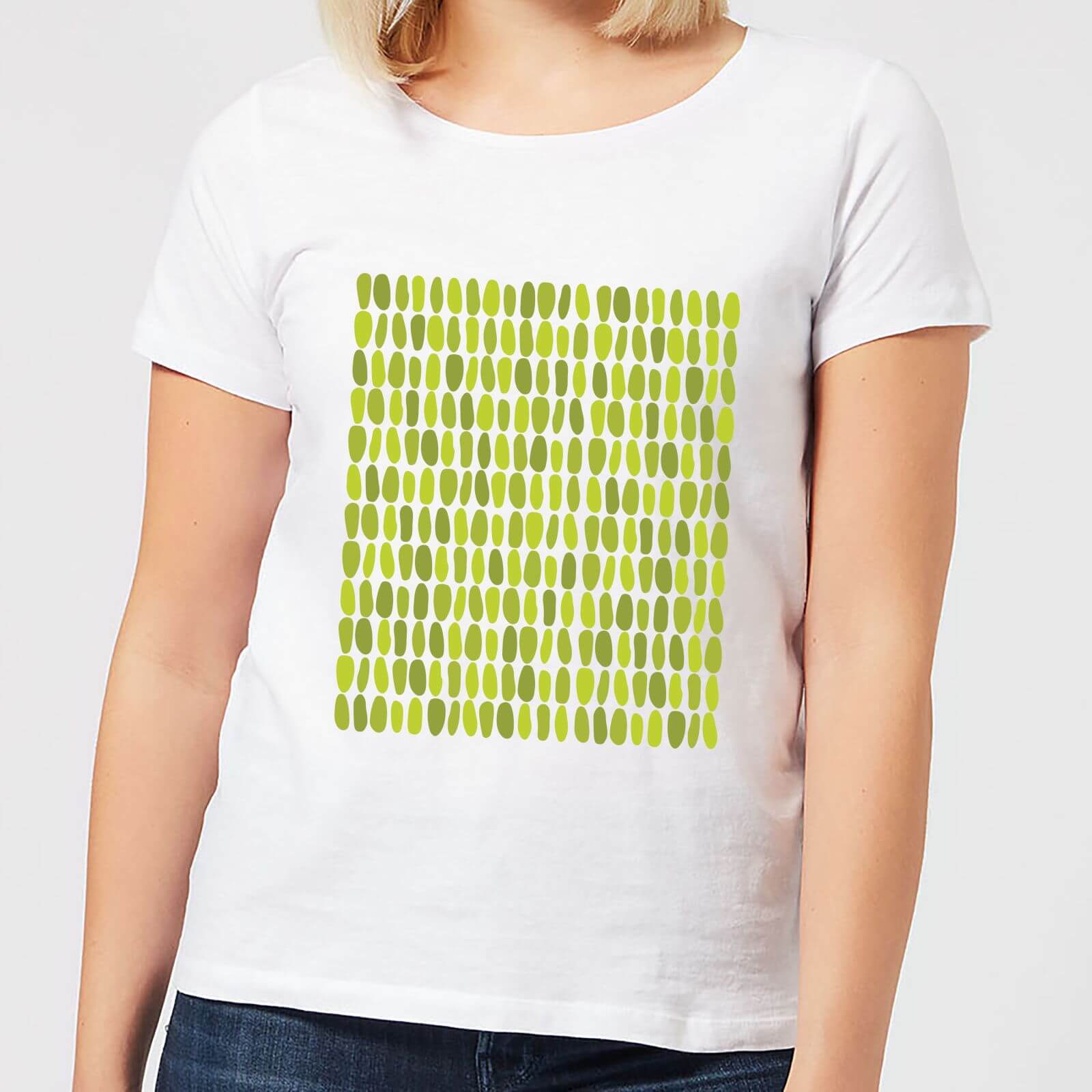 Green Leafy Blobs Women's T-Shirt - White - S - White