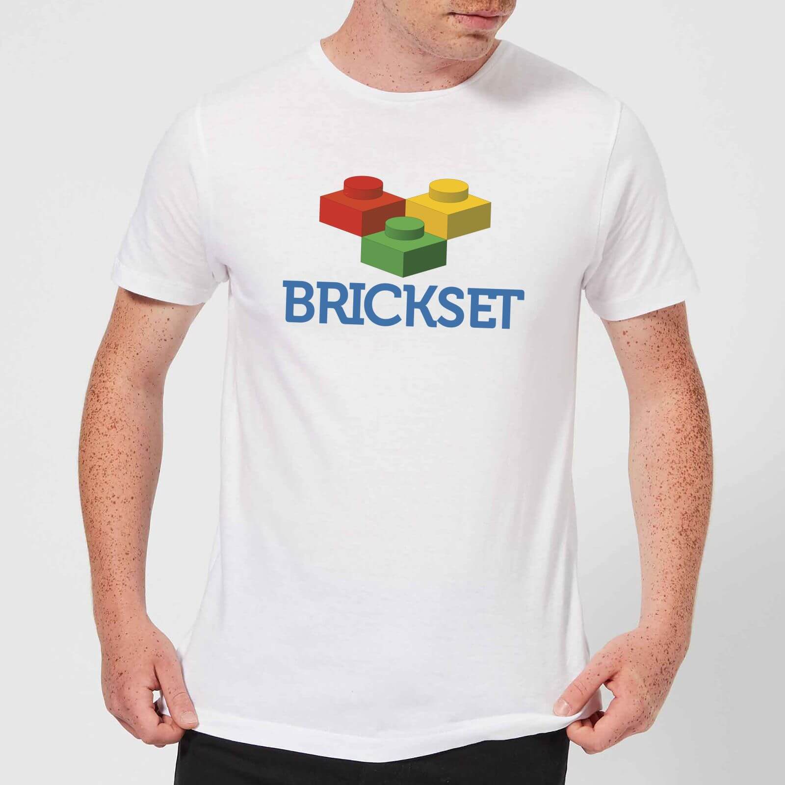 Brickset Logo Men's T-Shirt - White - S - White