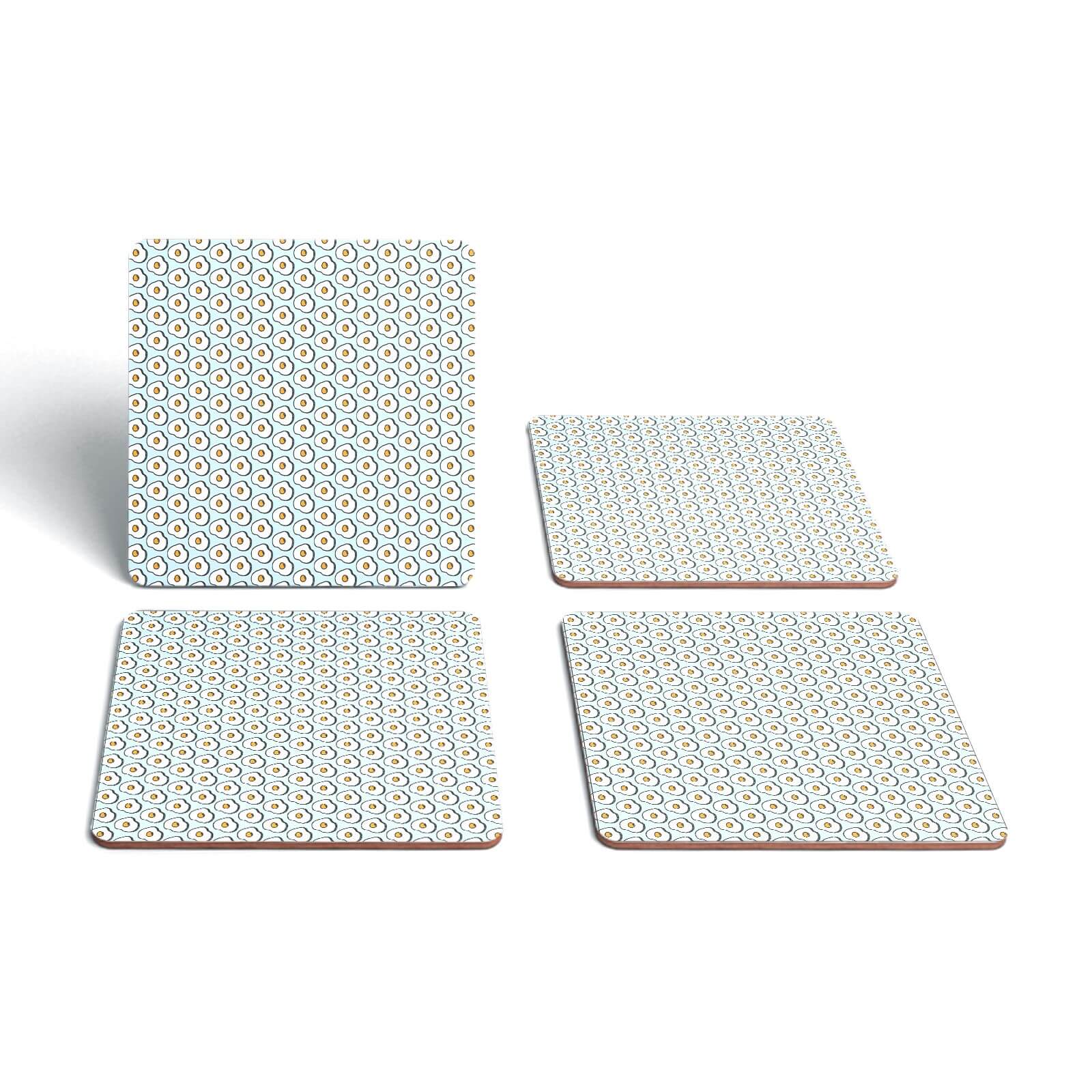 Cooking Fried Egg Pattern Coaster Set