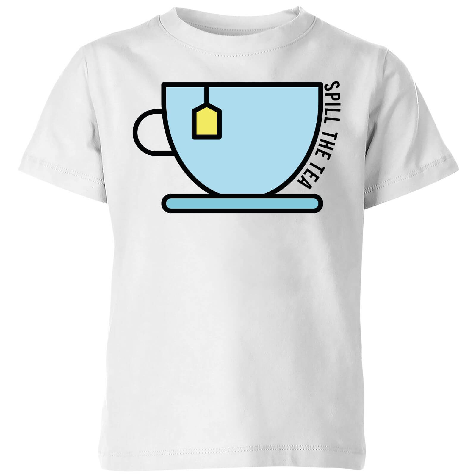 Cooking Spill The Tea Kids' T-Shirt - 3-4 Years - White