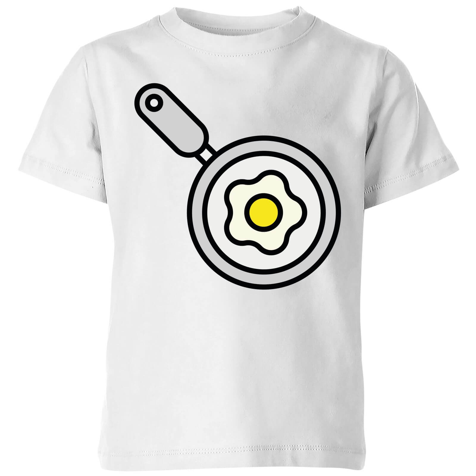 Cooking Fried Egg In A Pan Kids' T-Shirt - 3-4 Years - White