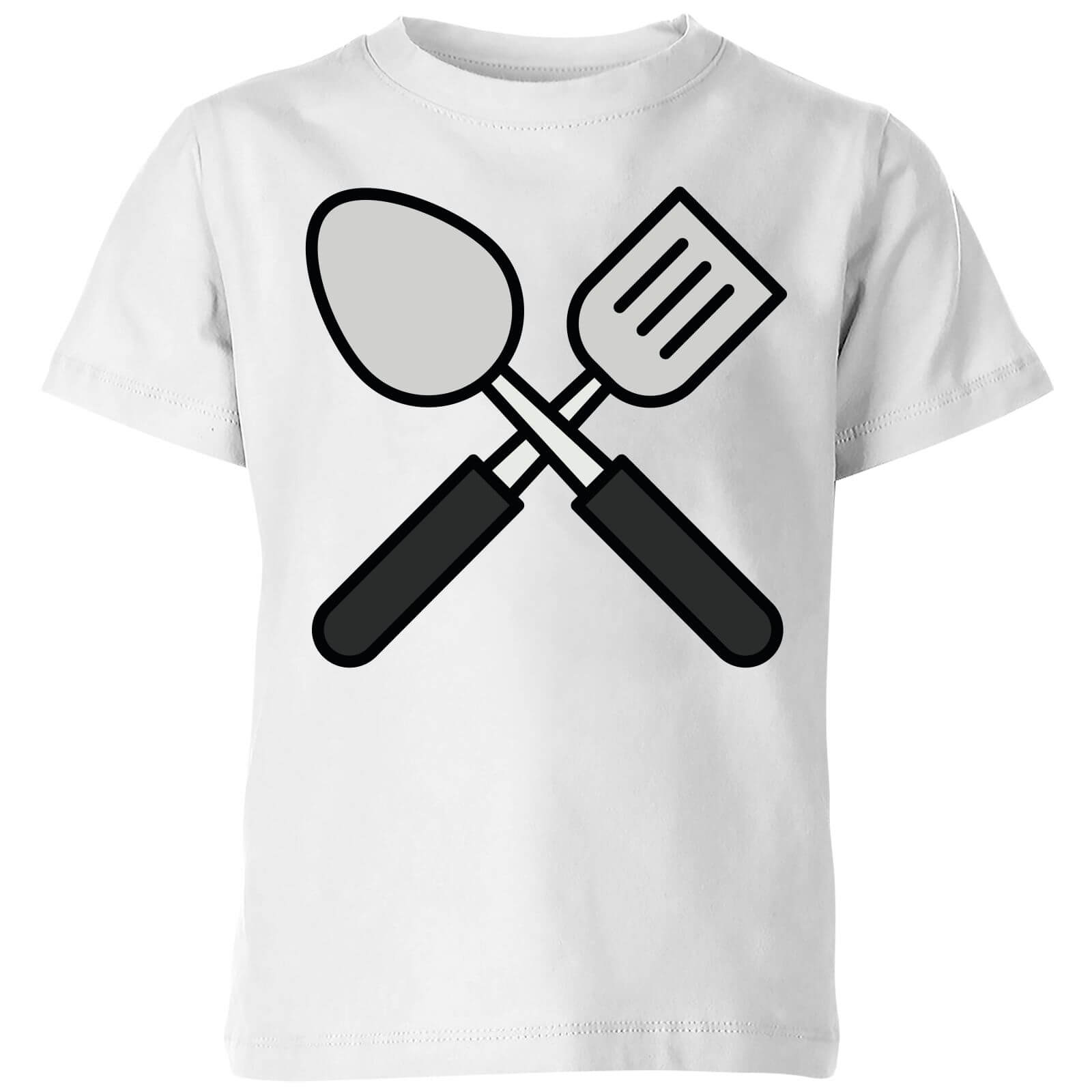 Cooking Spatula And Spoon Kids' T-Shirt - 3-4 Years - White