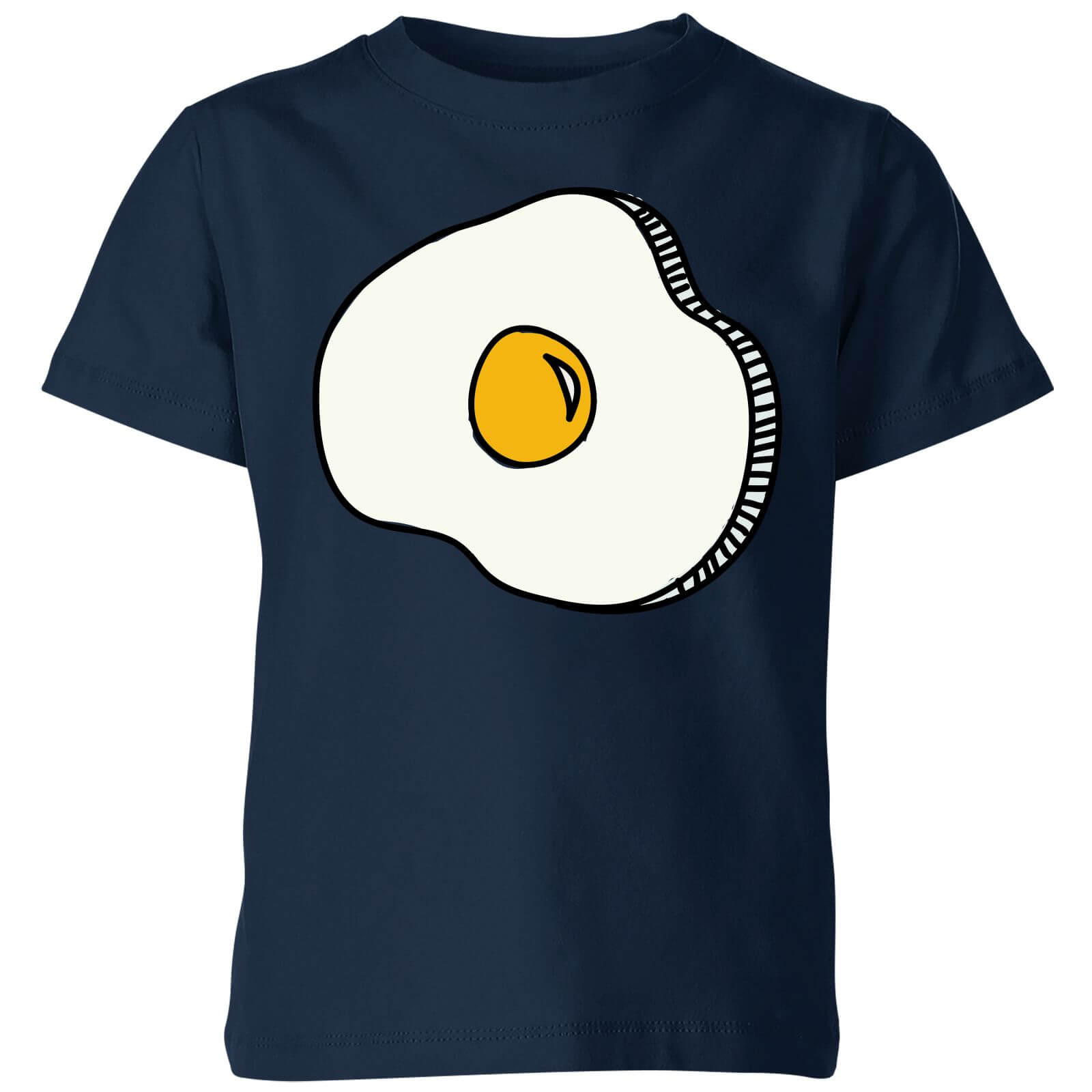 Cooking Fried Egg Kids' T-Shirt - 3-4 Years - Navy