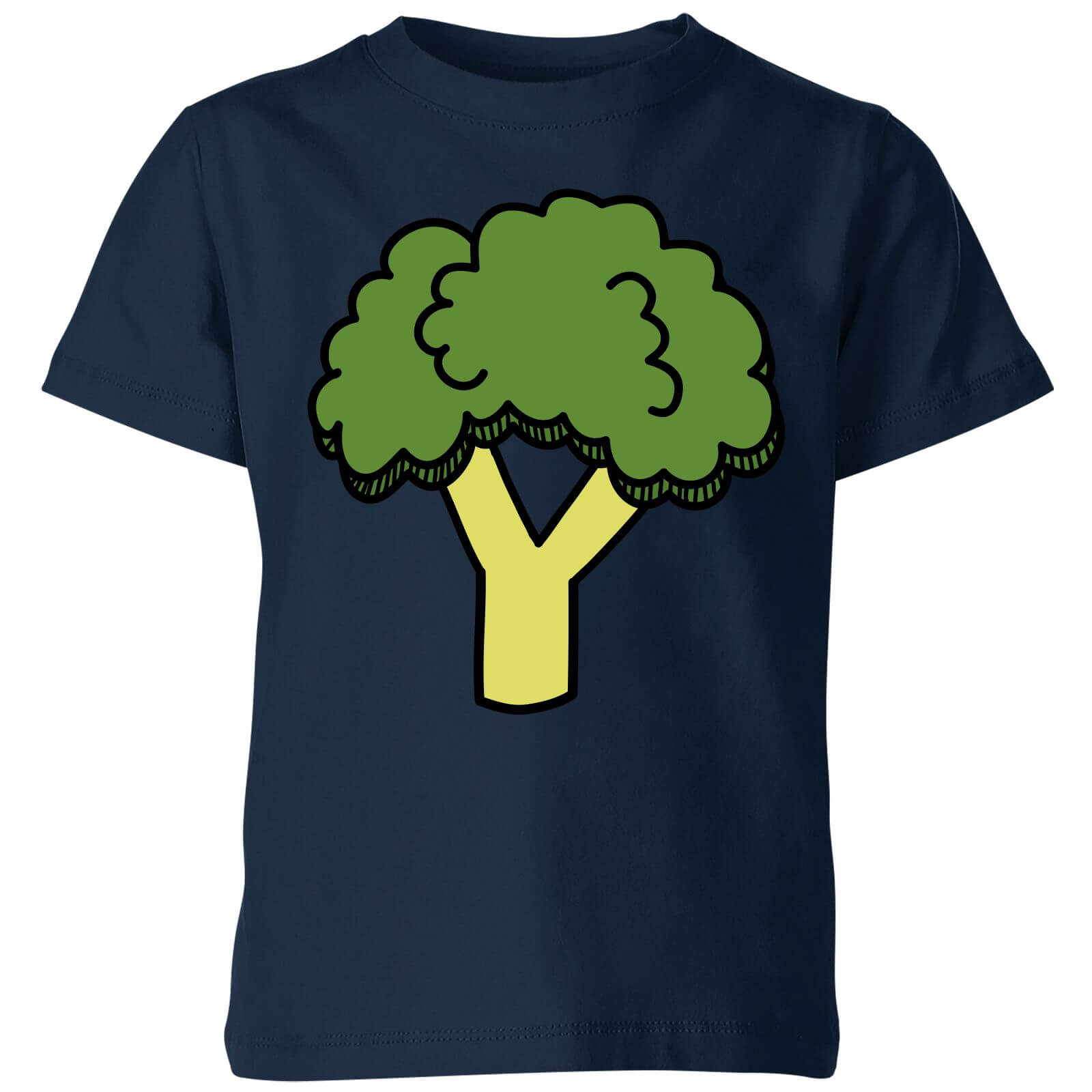 Cooking Broccoli Kids' T-Shirt - 9-10 Years - Navy