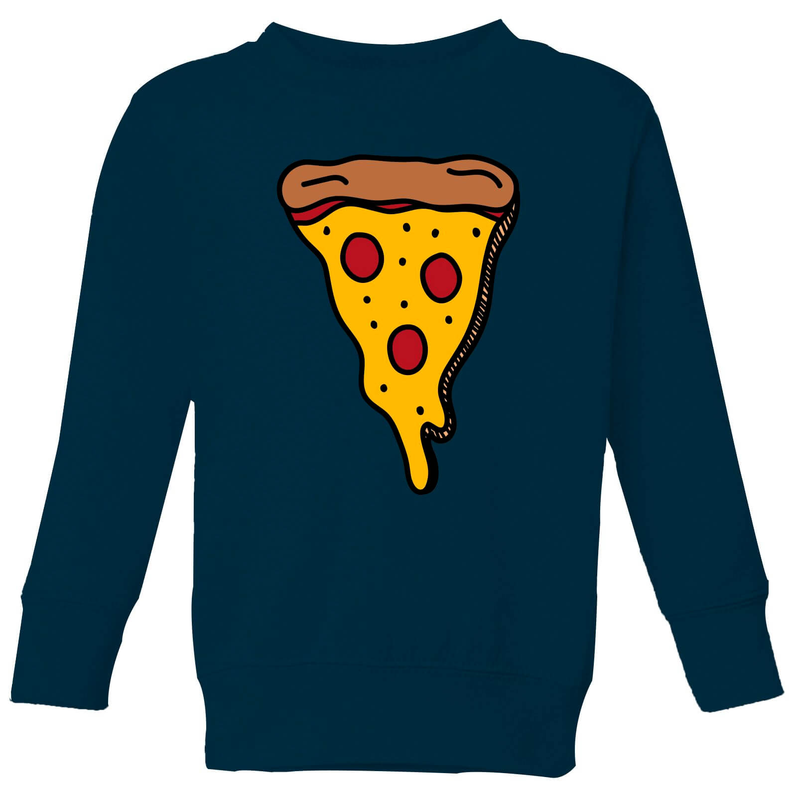 Cooking Pizza Slice Kids' Sweatshirt - 9-10 Years - Navy