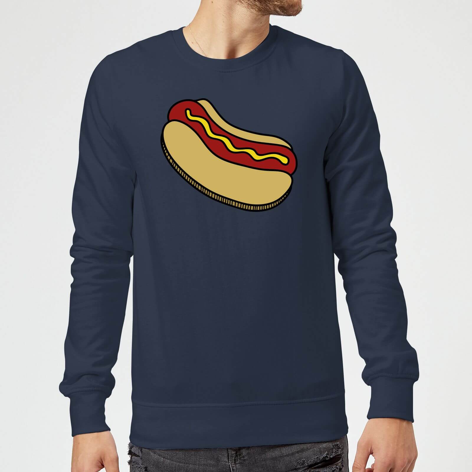 Cooking Hot Dog Sweatshirt - XL - Navy