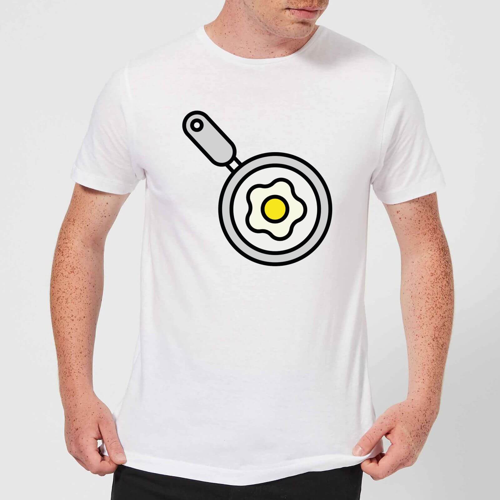 Cooking Fried Egg In A Pan Men's T-Shirt - S