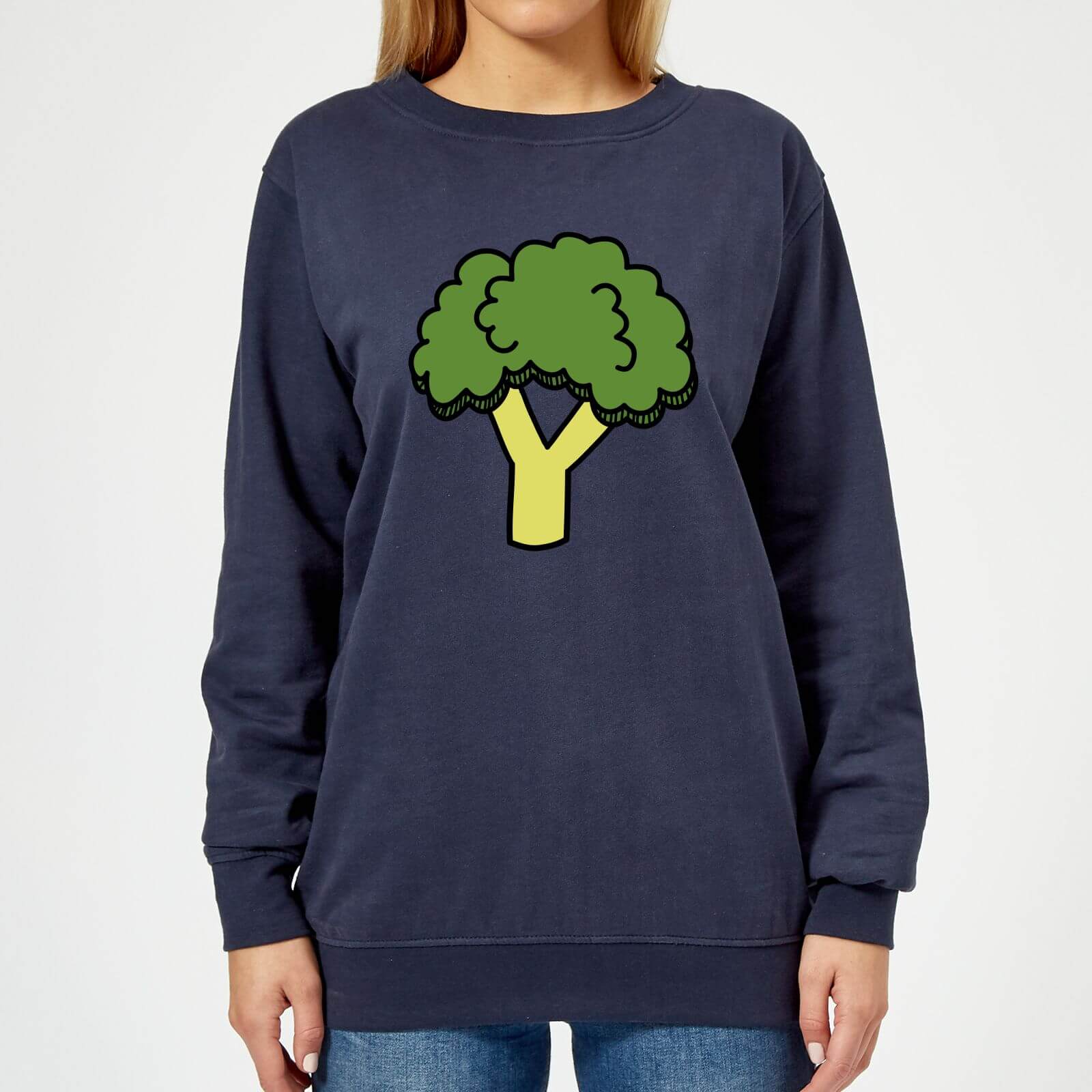 Cooking Broccoli Women's Sweatshirt - XS - Navy