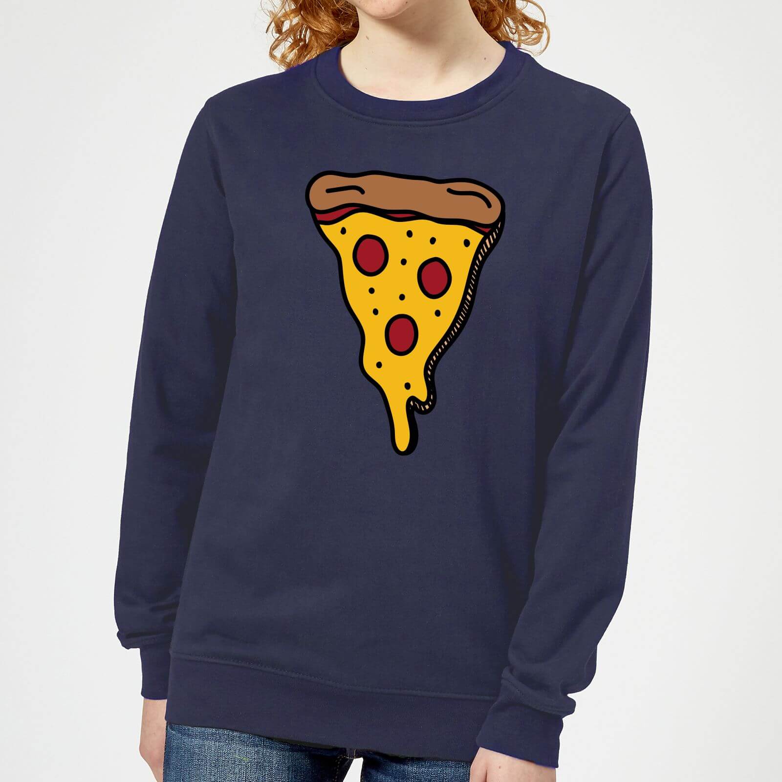 Cooking Pizza Slice Women's Sweatshirt - XS - Navy