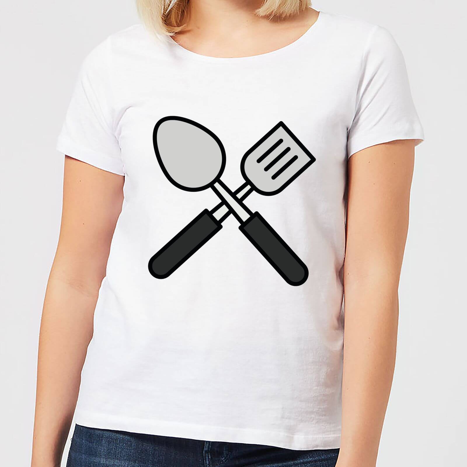 Cooking Spatula And Spoon Women's T-Shirt - S - White