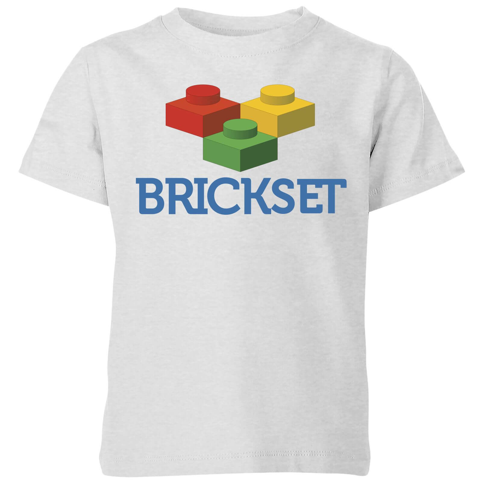 Brickset Logo Kids' T-Shirt - Grey - 3-4 Years - Grey