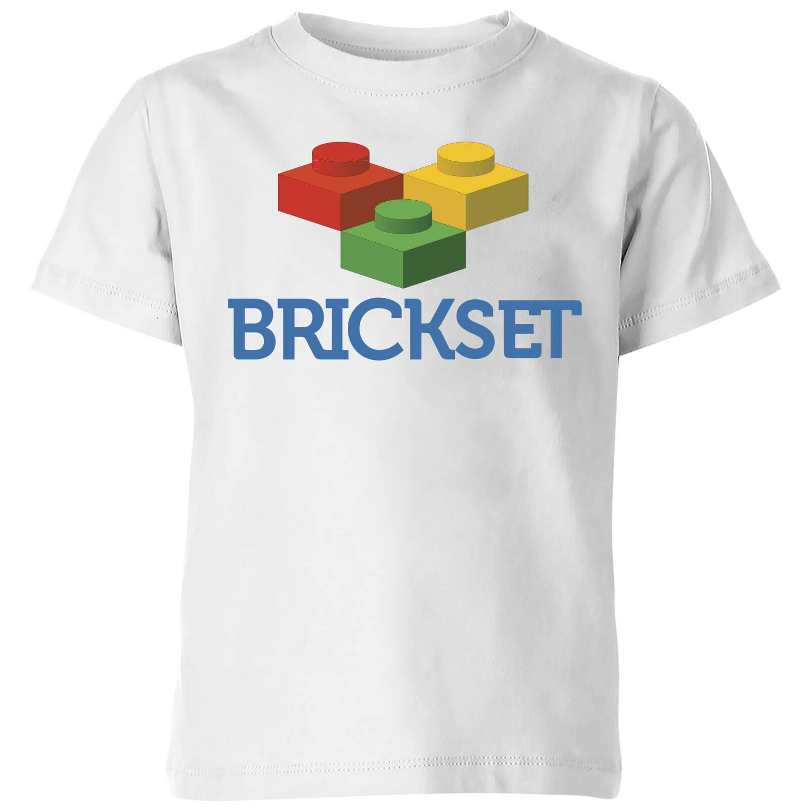 Brickset Logo Kids' T-Shirt - White - 3-4 Years - White