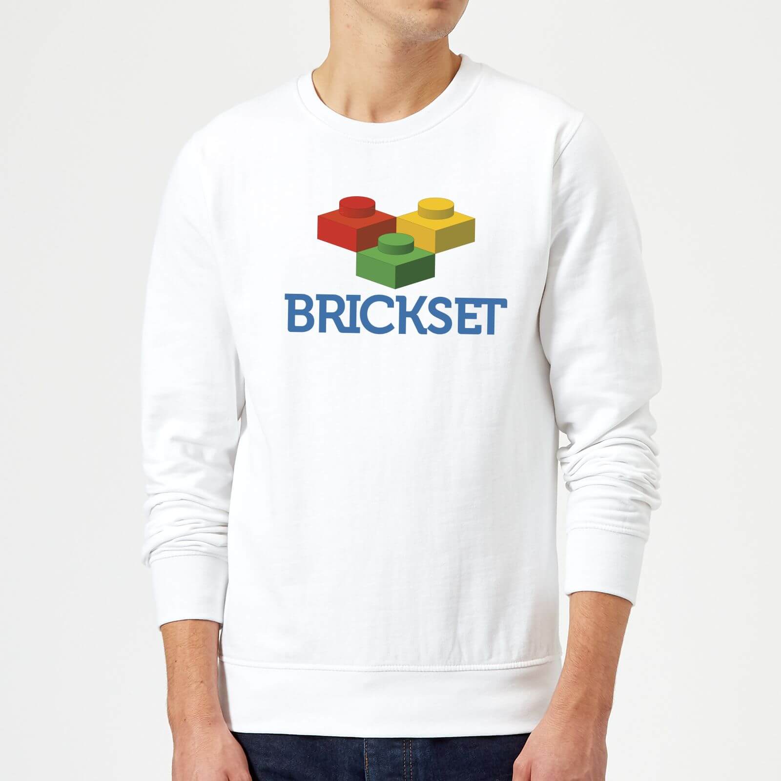 Brickset Logo Sweatshirt - White - S - White