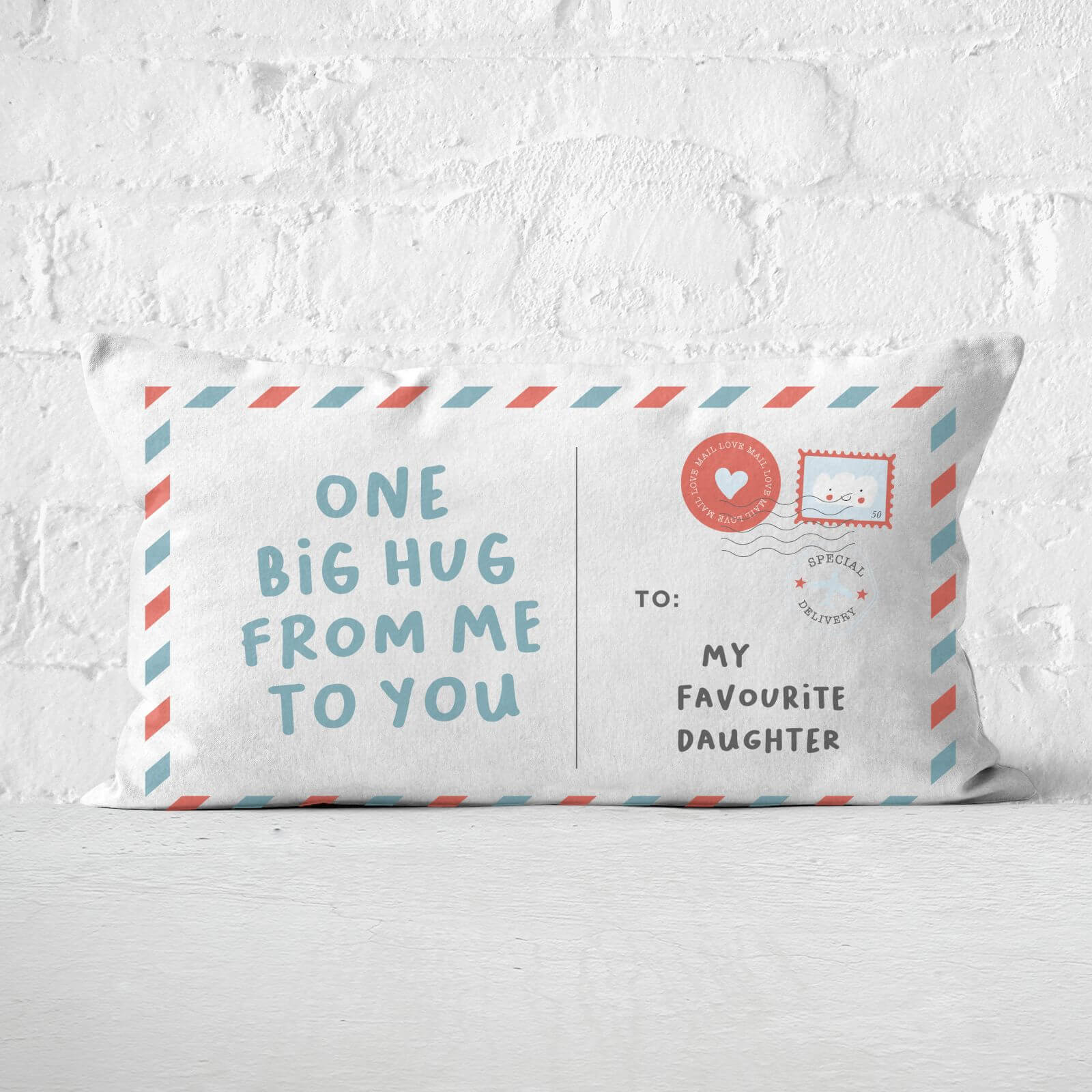 To My Favourite Daughter Rectangular Cushion - 30x50cm - Soft Touch