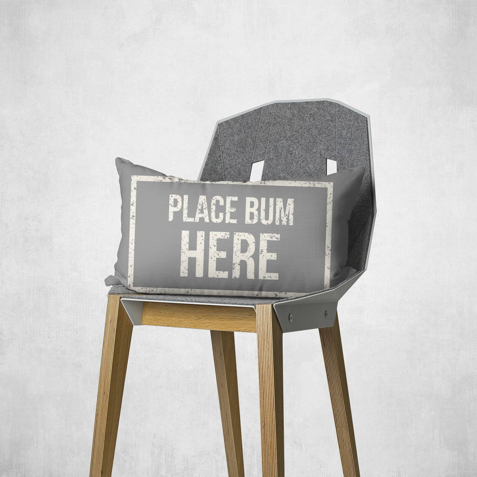 Place Bum Here Rectangular Cushion - 30x50cm - Soft Touch