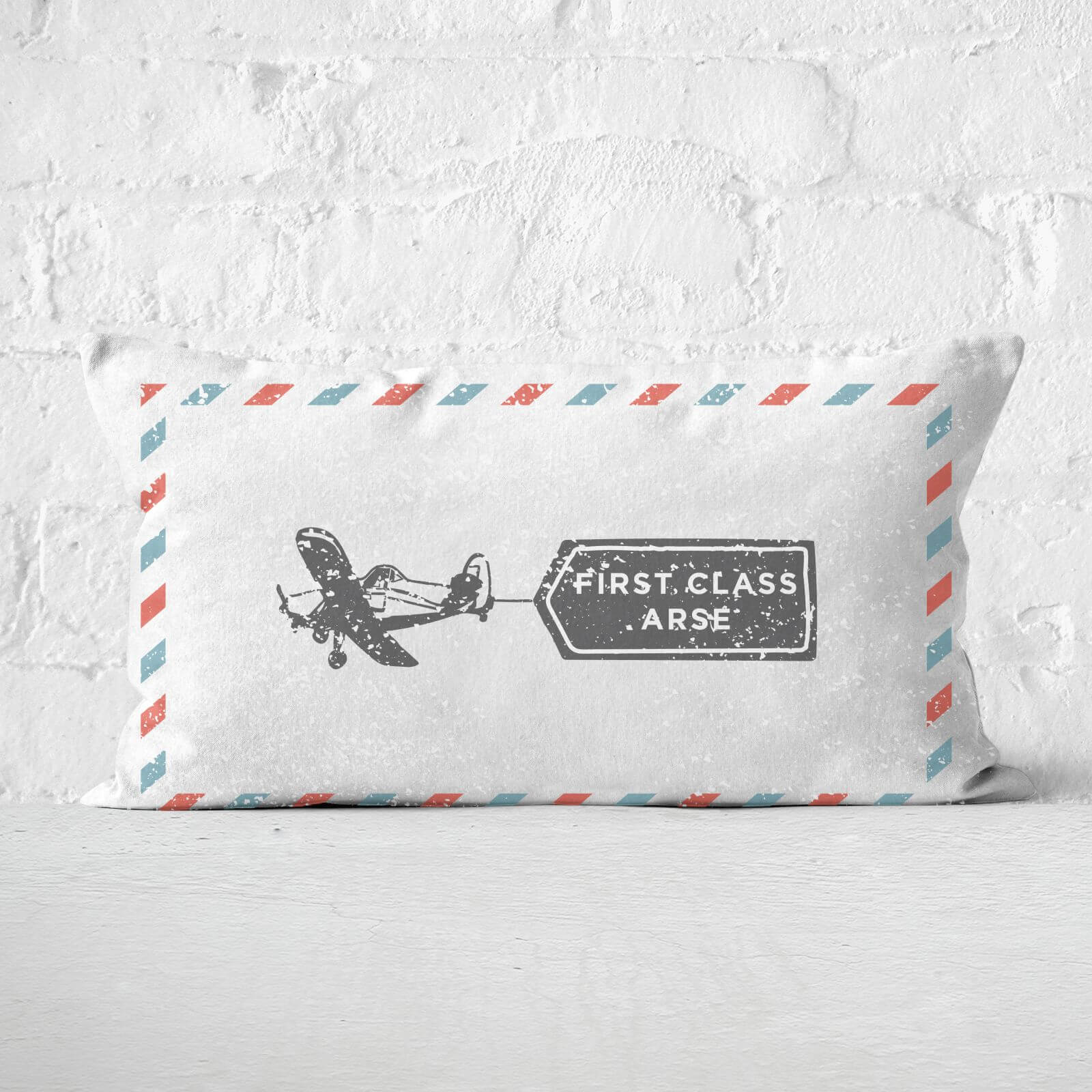 First Class Arse Rectangular Cushion - 30x50cm - Soft Touch