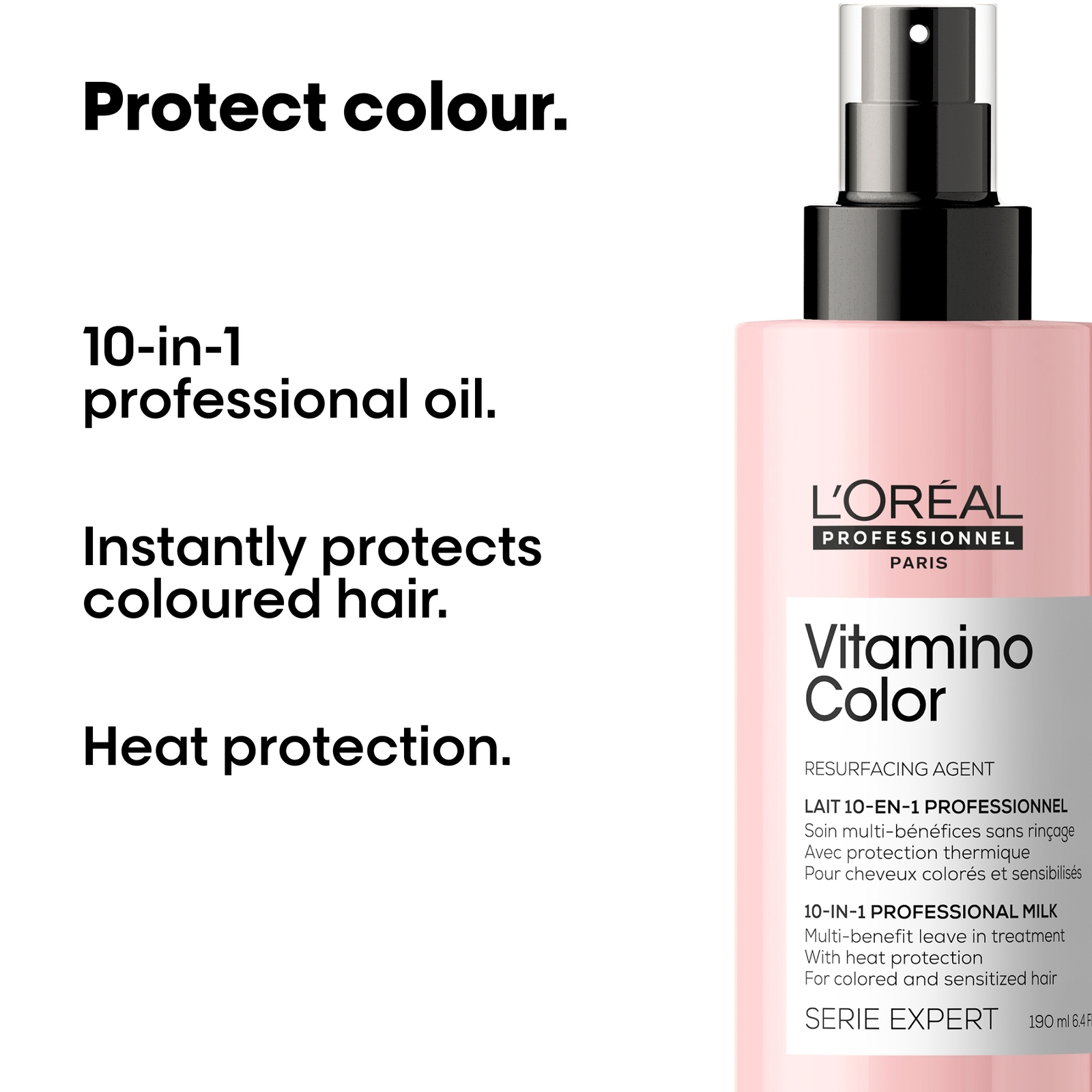L'Oréal Professionnel Vitamino Color 10 in 1 Multi-Purpose Treatment Spray for Coloured Hair 190ml L'Oréal Professionnel Vitamino Color 10 in 1 Multi-Purpose Treatment Spray for Coloured Hair 190ml