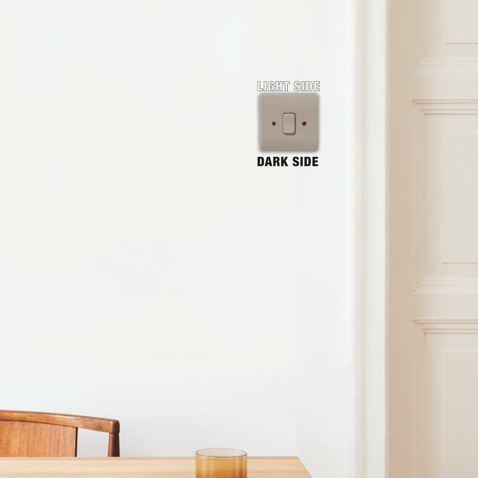 Light Side Dark Side Light Switch Art