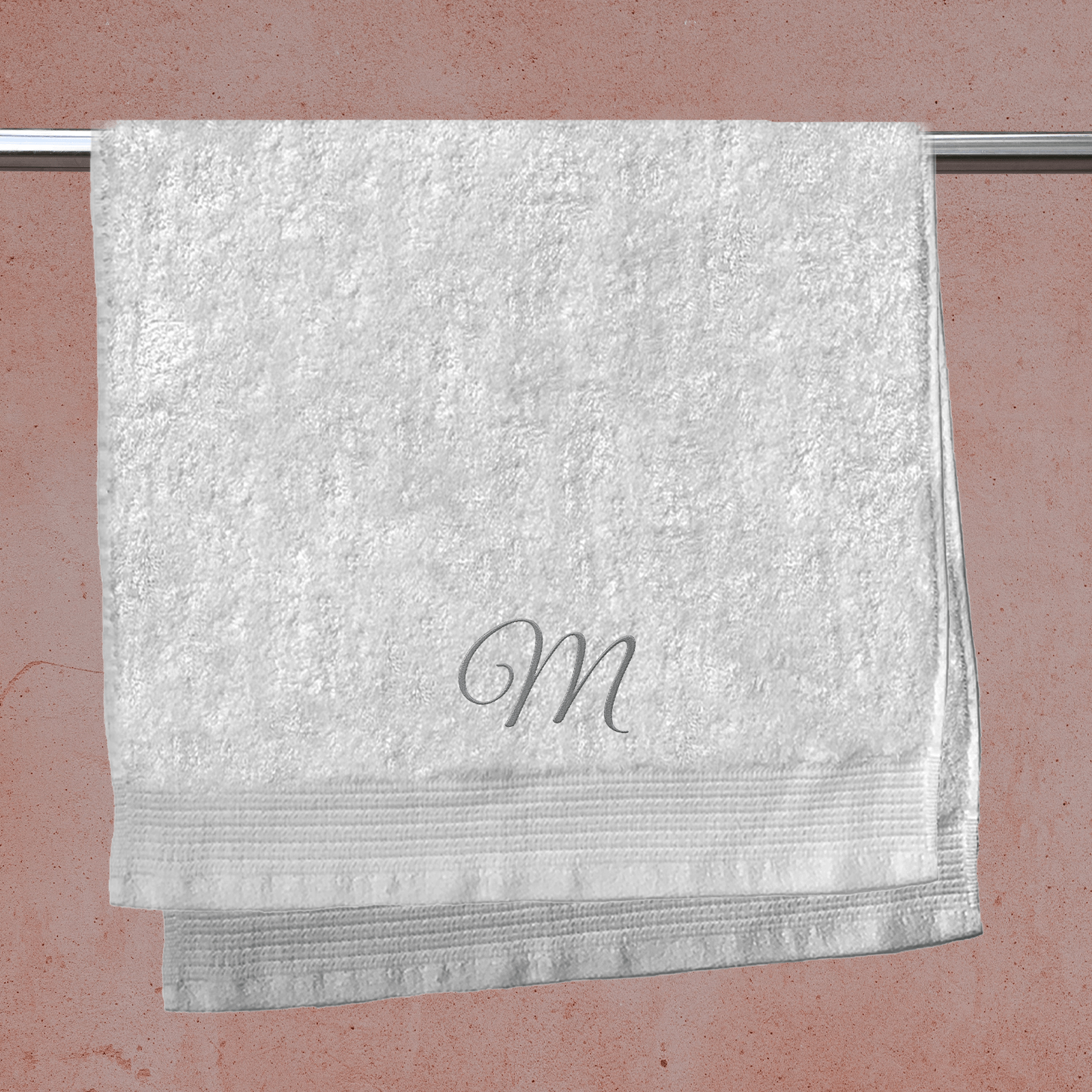 Initial Embroidered Hand Towel - M