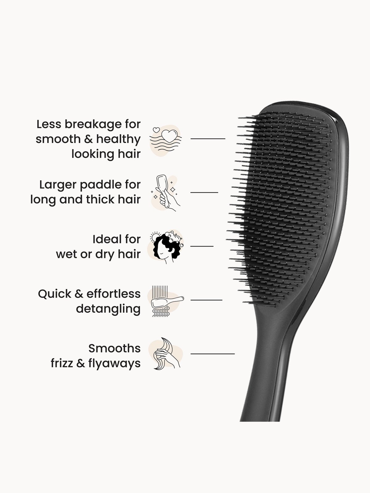 Tangle Teezer The Ultimate Large Detangler Brush - Black Gloss 4