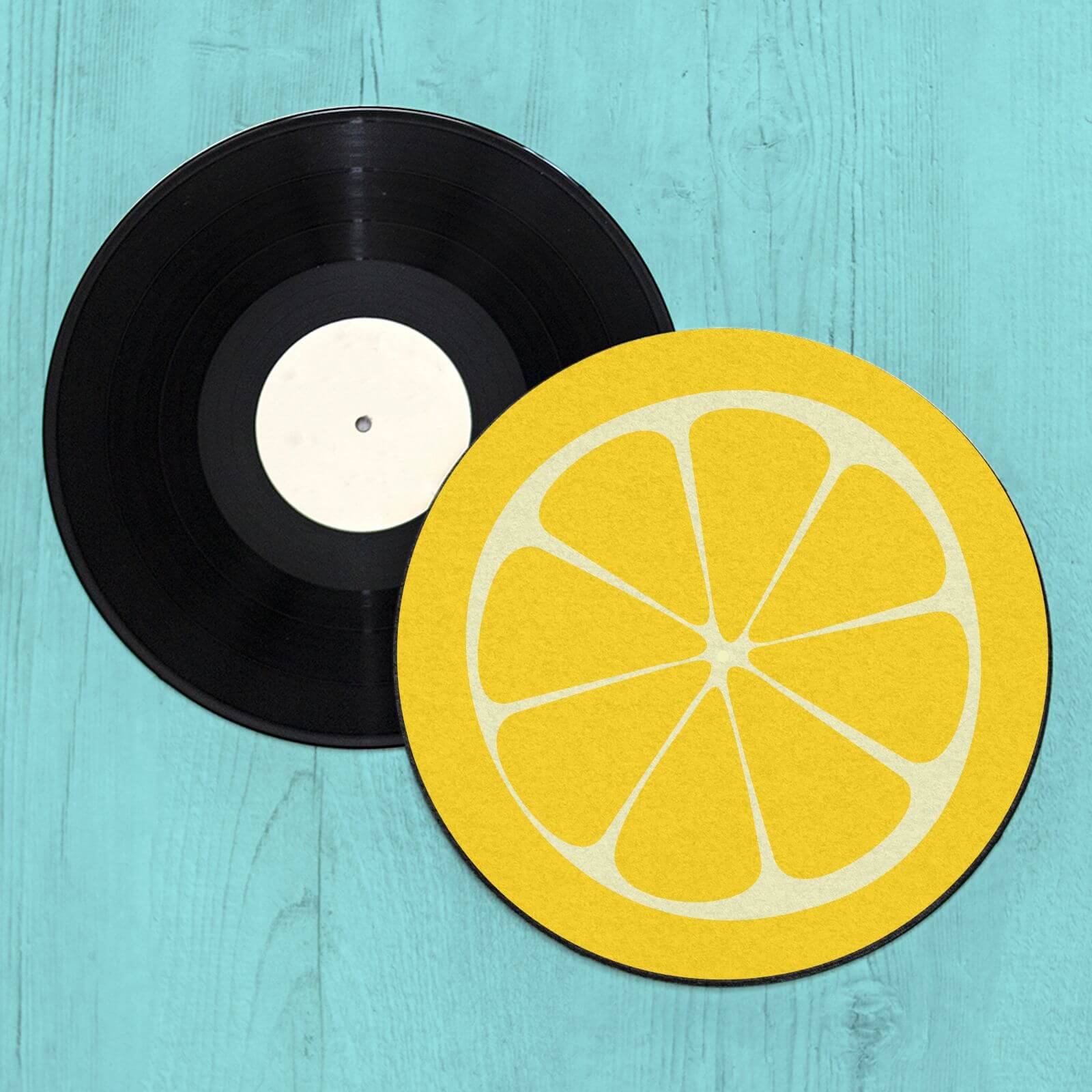 Lemon Record Player Slip Mat