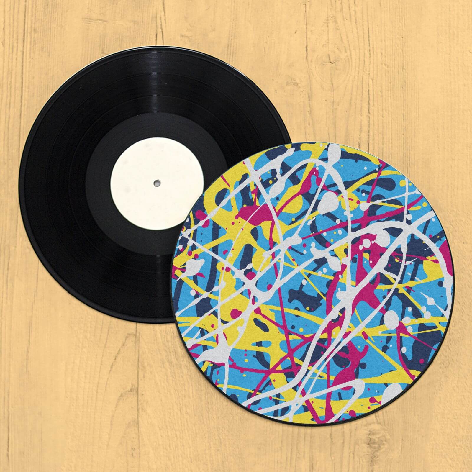 Paint Splatter Record Player Slip Mat