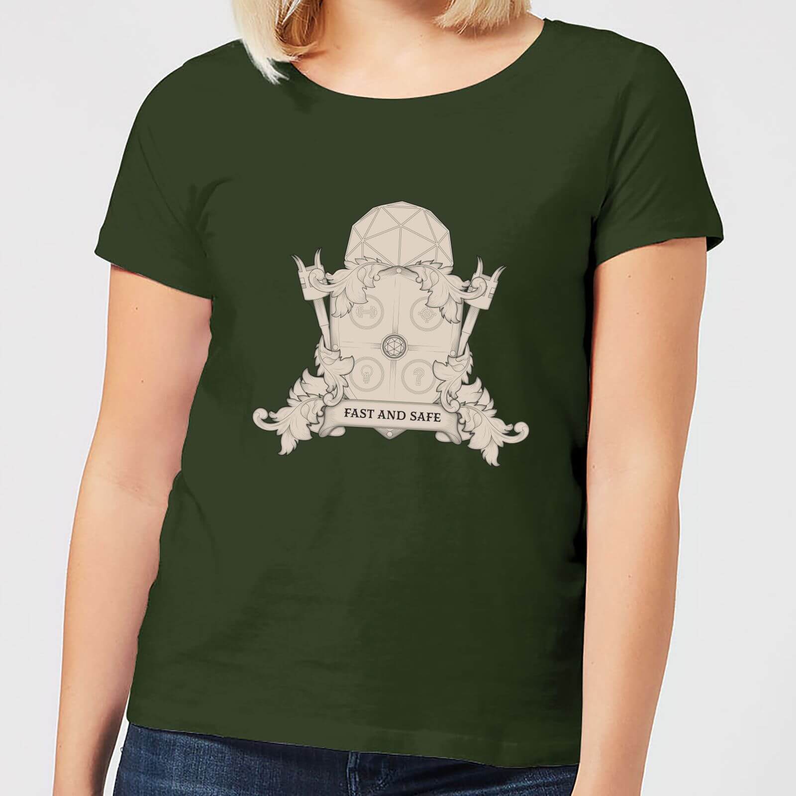 Crystal Maze Fast And Safe Crest Women's T-Shirt - Forest Green - S - Forest Green