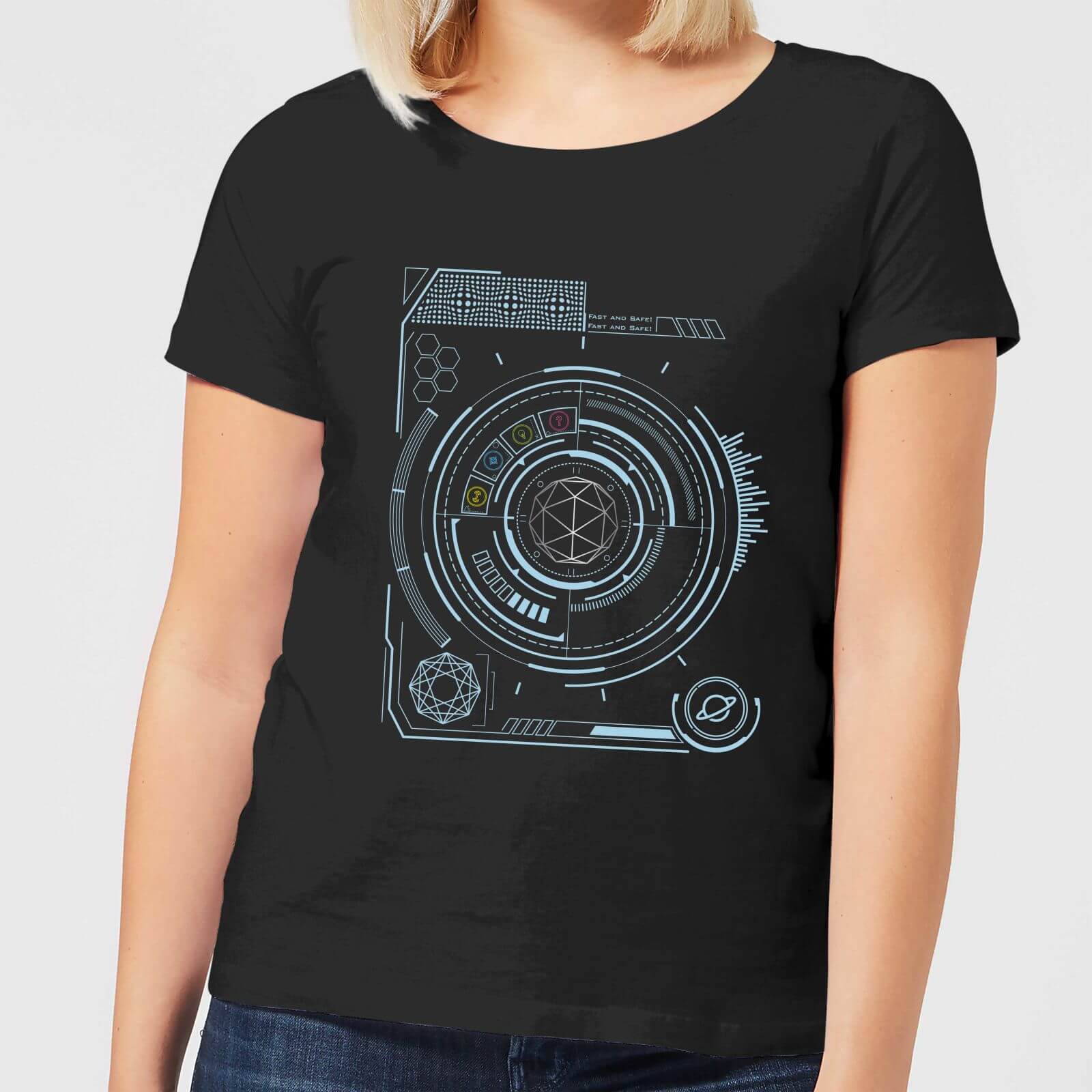 

Crystal Maze Futuristic Crystal Women's T-Shirt - Black - L - Noir