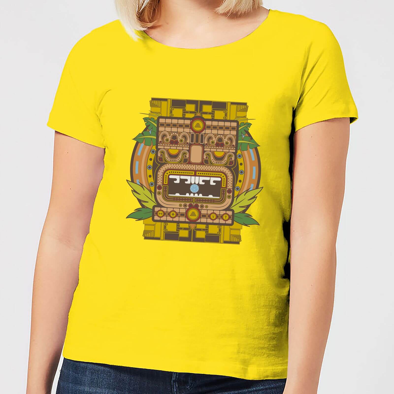 Crystal Maze Aztec Idol Women's T-Shirt - Yellow - S - Yellow