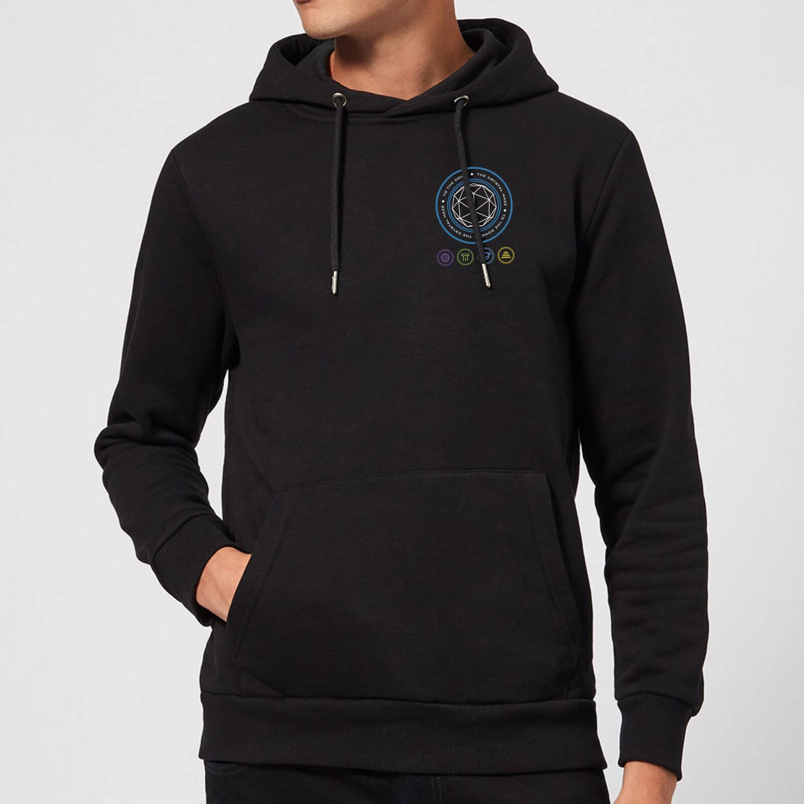 Crystal Maze Crystal Pocket Hoodie - Black - L