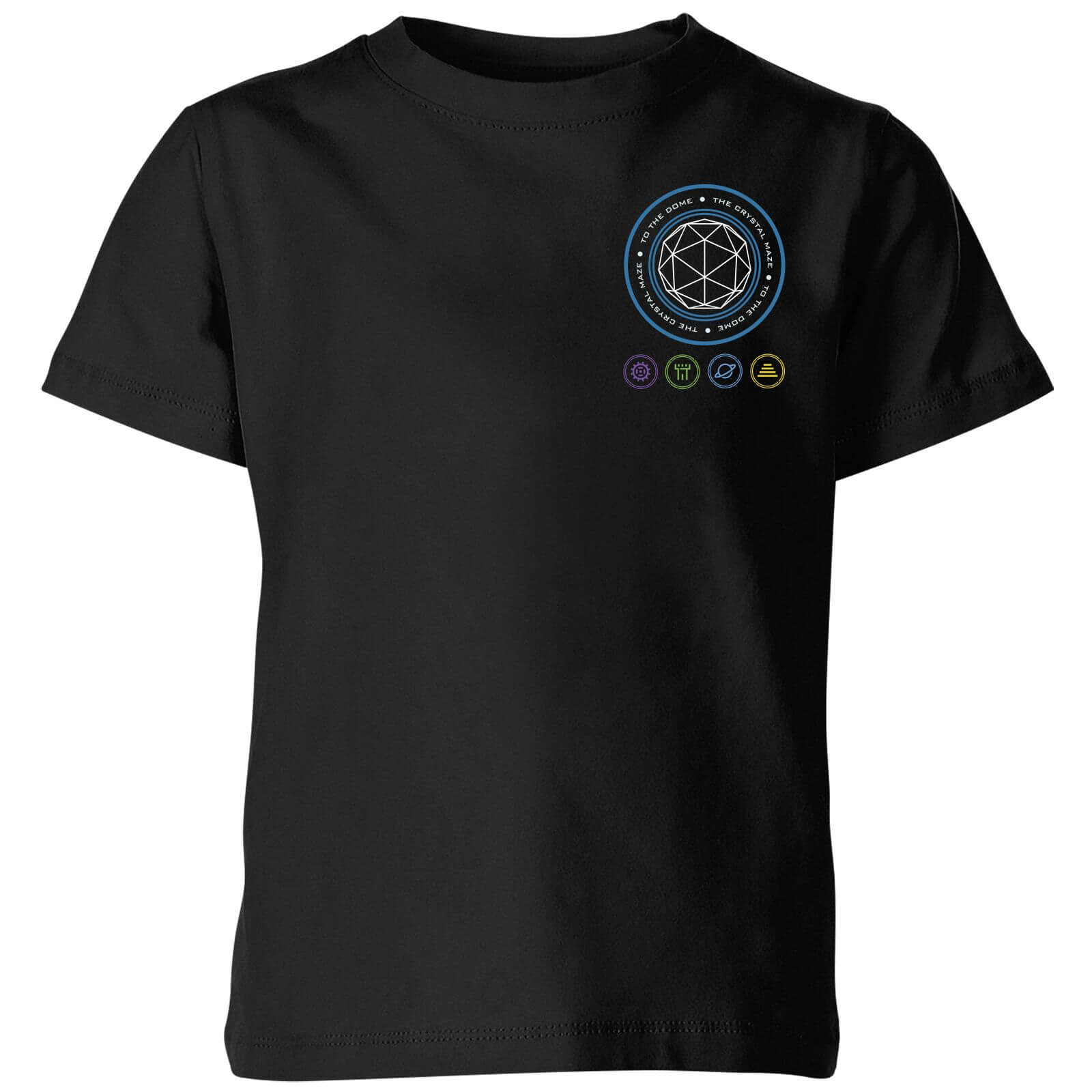 Crystal Maze Crystal Pocket Kids' T-Shirt - Black - 3-4 Years - Black