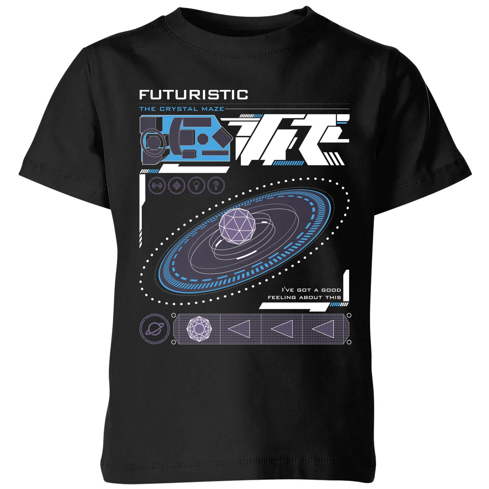 Crystal Maze Futuristic Zone Kids' T-Shirt - Black - 3-4 Years - Black