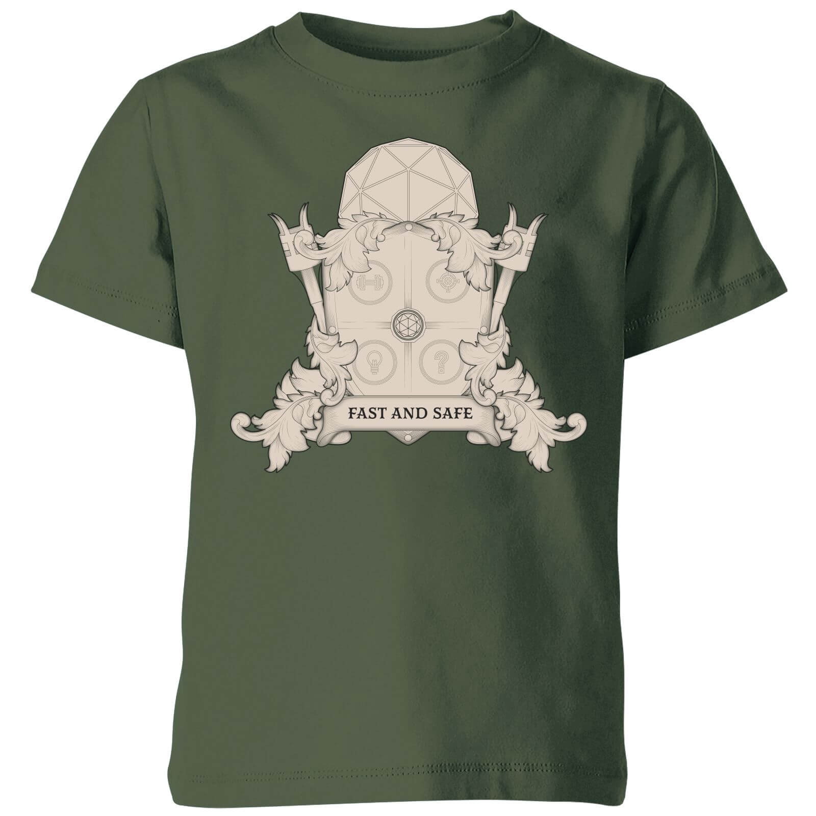 

Crystal Maze Fast And Safe Crest Kids' T-Shirt - Forest Green - 5-6 ans - Forest Green