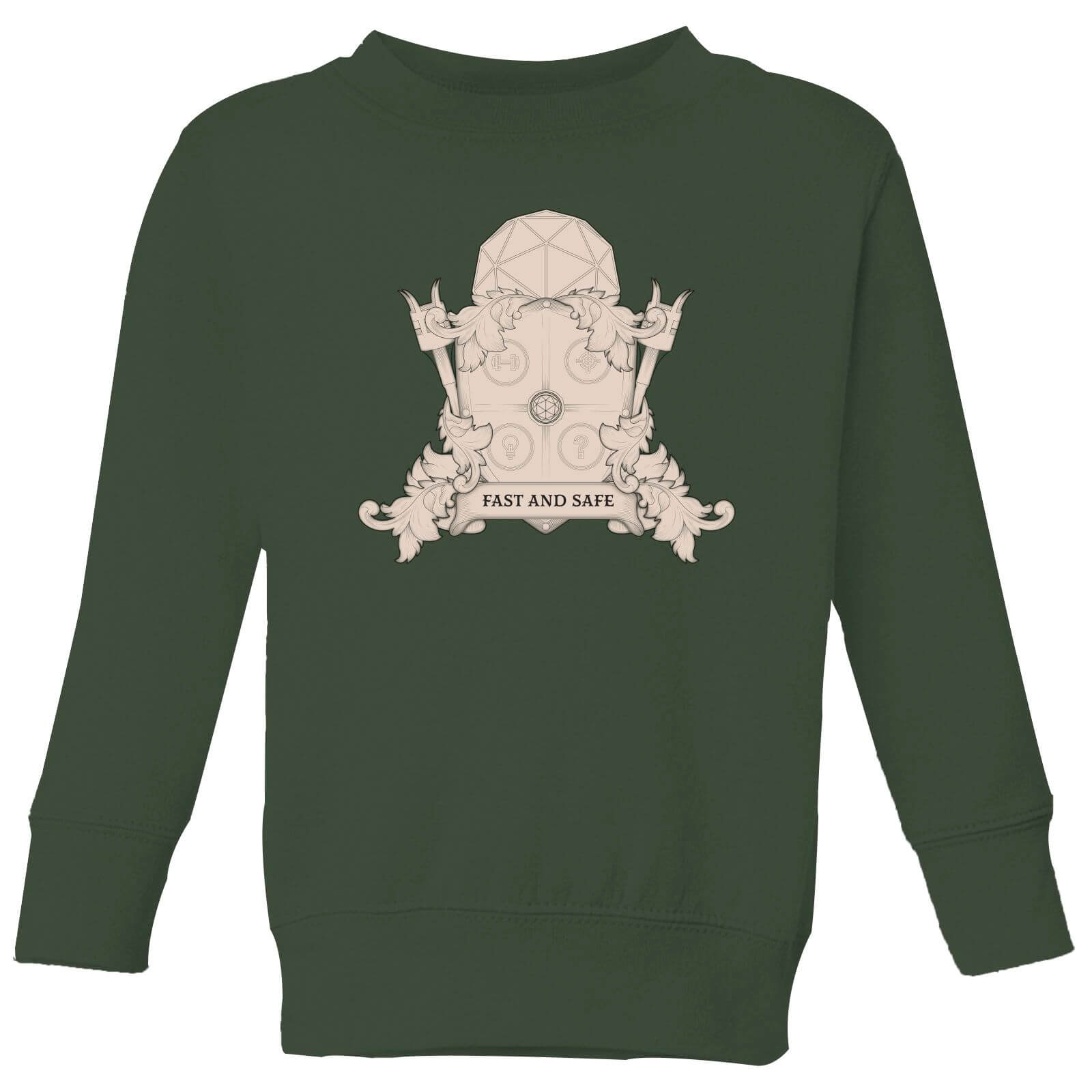 

Crystal Maze Fast And Safe Crest Kids' Sweatshirt - Forest Green - 5-6 ans - Forest Green