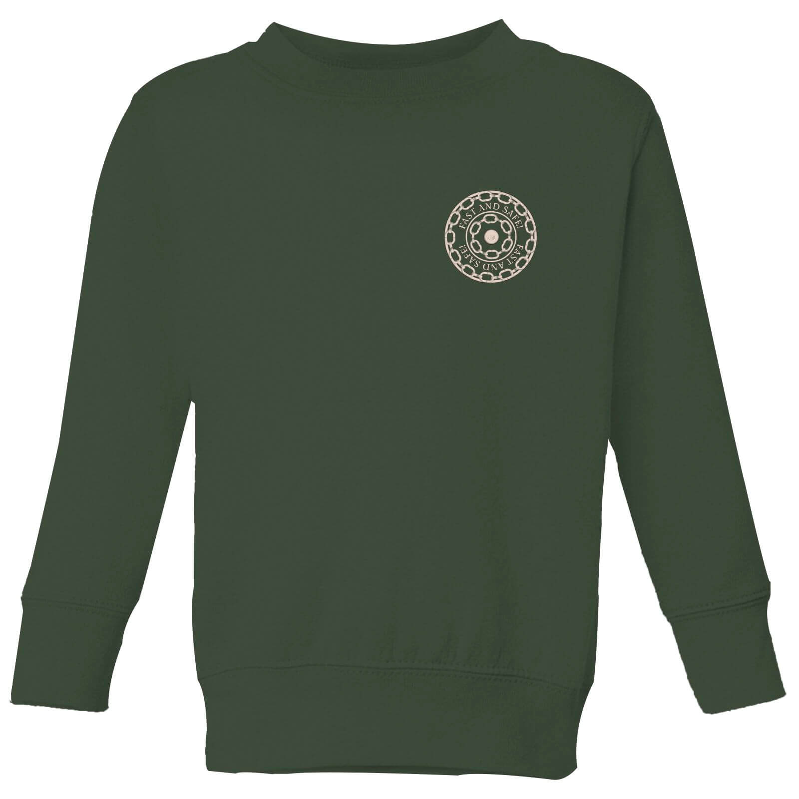 Crystal Maze Fast And Safe Pocket Kids' Sweatshirt - Forest Green - 3-4 Years - Forest Green