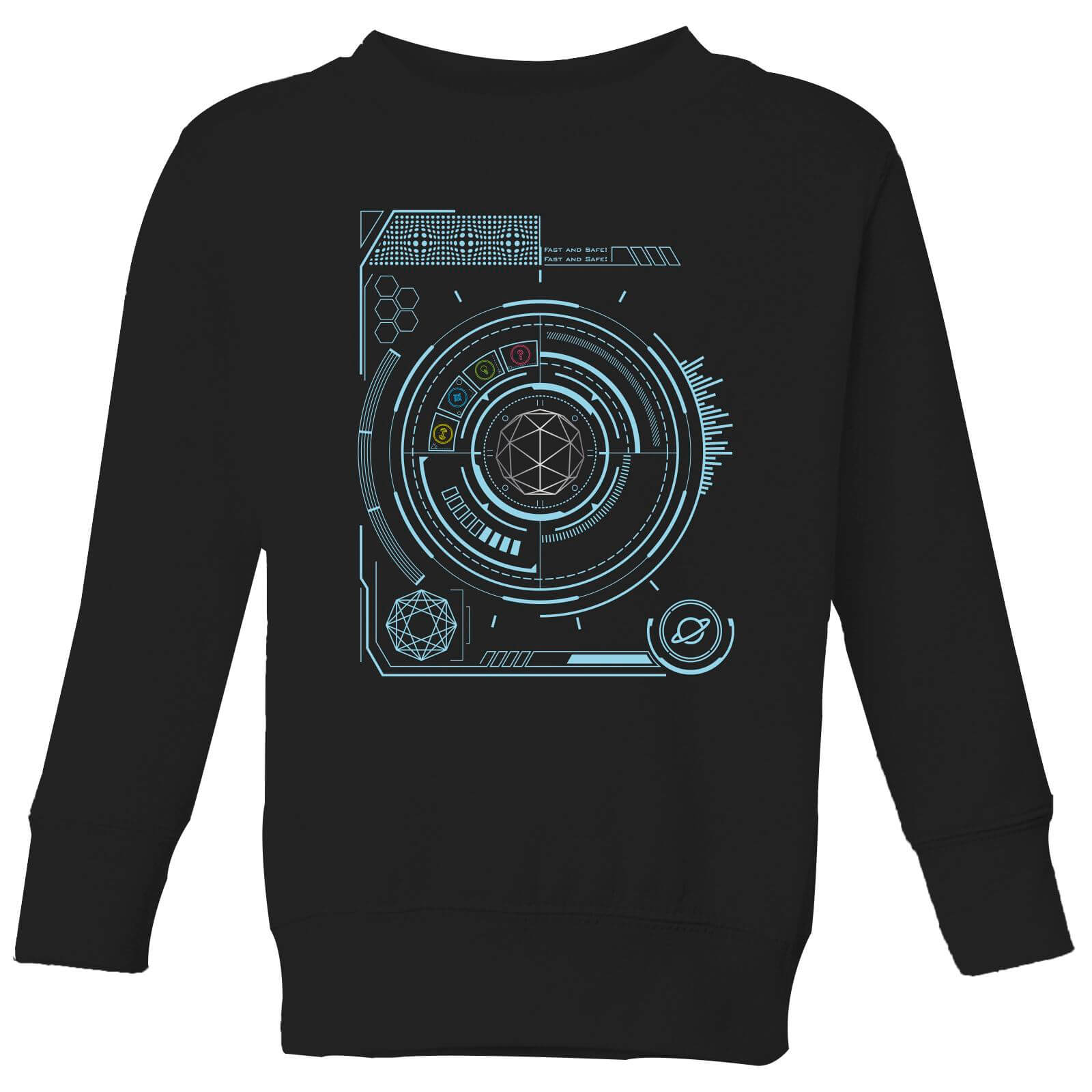 Crystal Maze Futuristic Crystal Kids' Sweatshirt - Black - 3-4 Years - Black