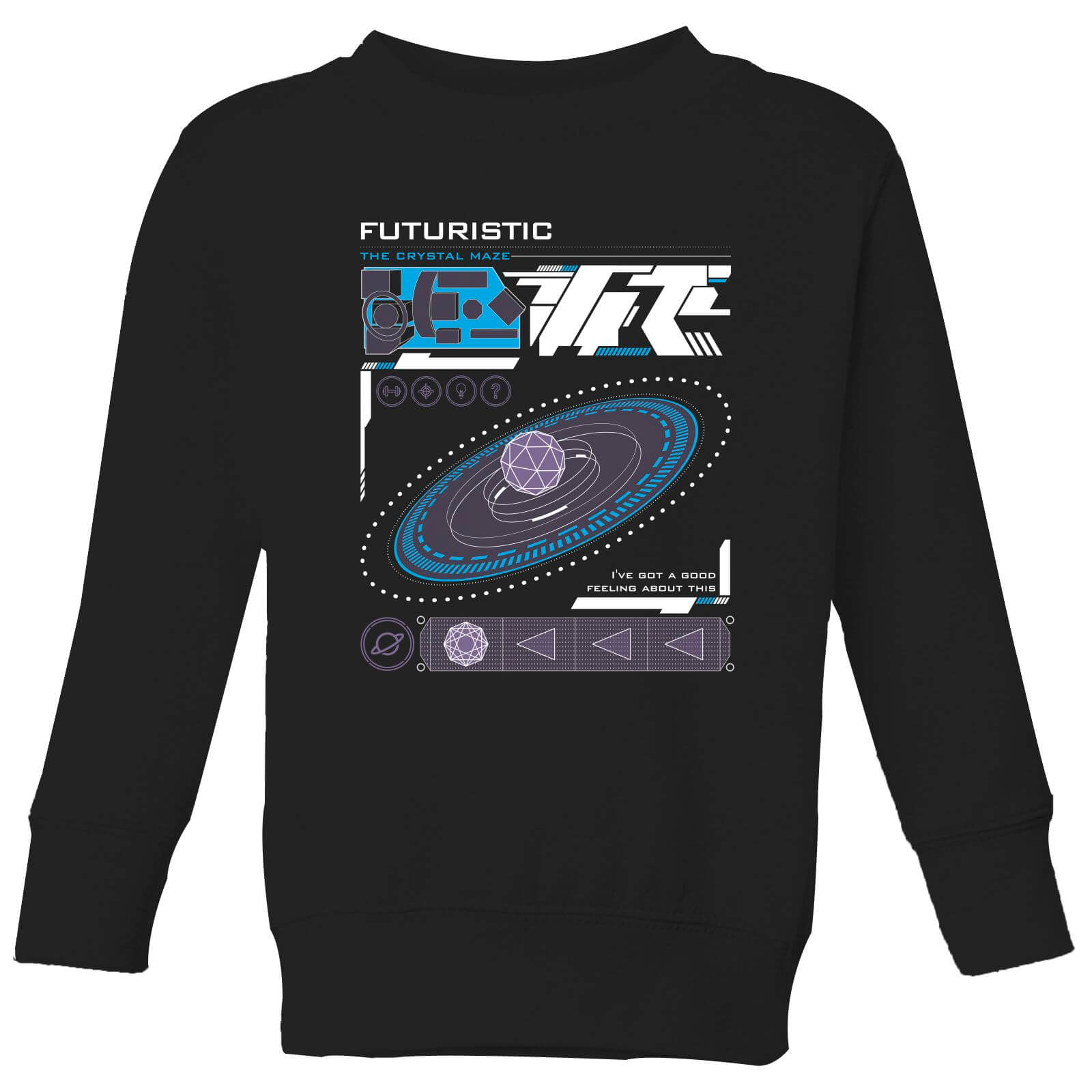 Crystal Maze Futuristic Zone Kids' Sweatshirt - Black - 3-4 Years - Black