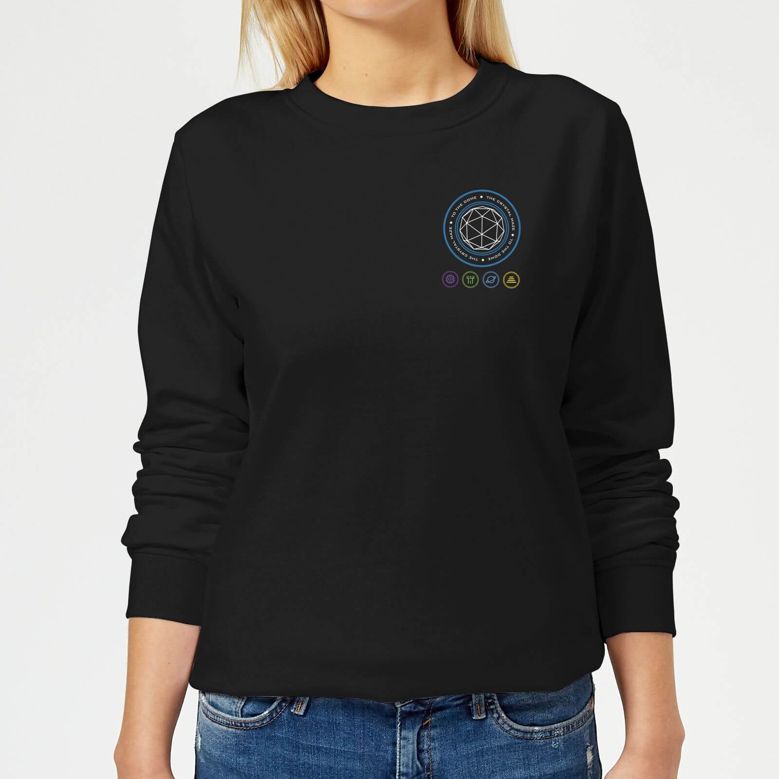 Crystal Maze Crystal Pocket Women's Sweatshirt - Black - 5XL - Negro