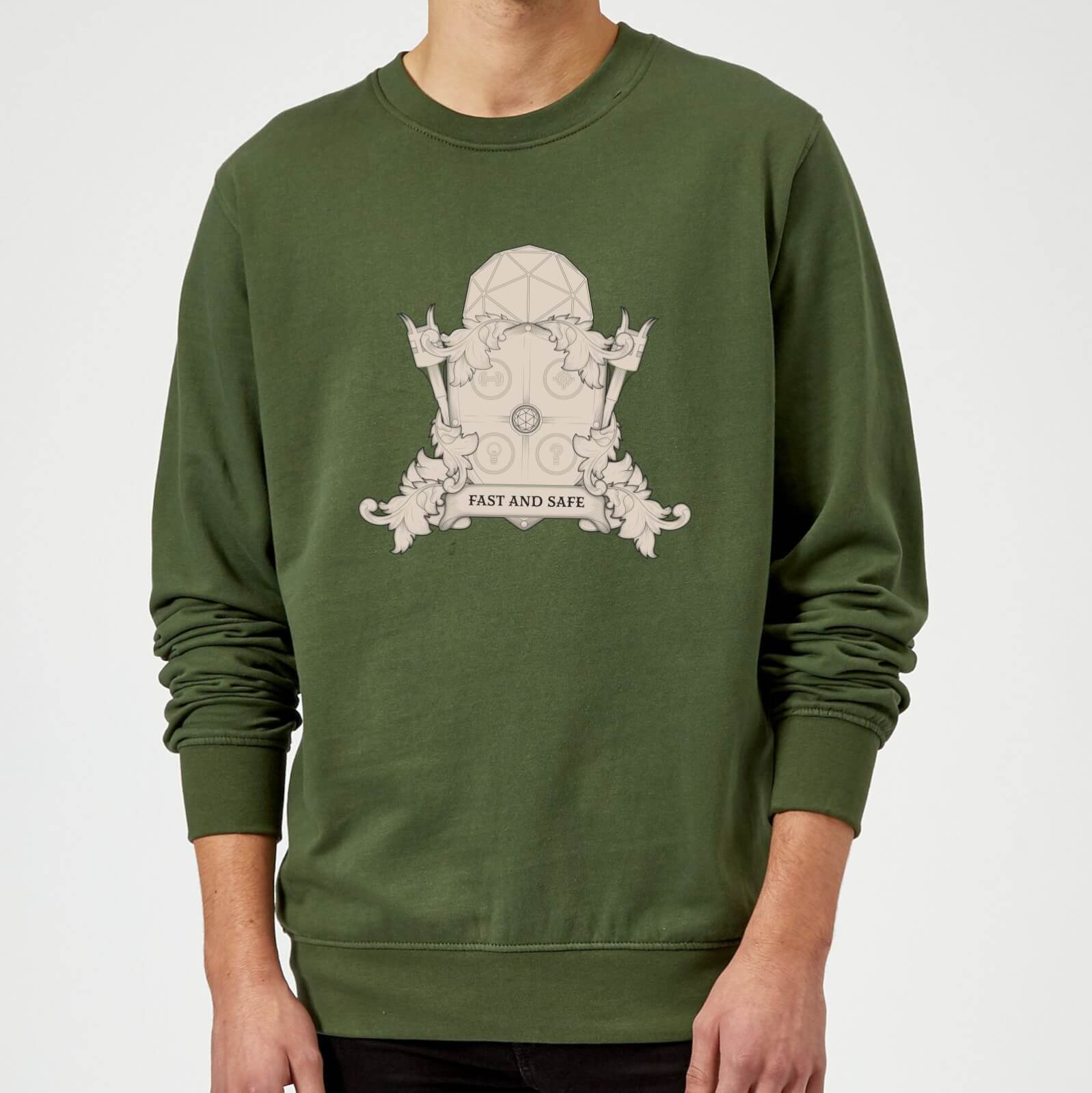 Crystal Maze Fast And Safe Crest Sweatshirt - Forest Green - XL - Forest Green
