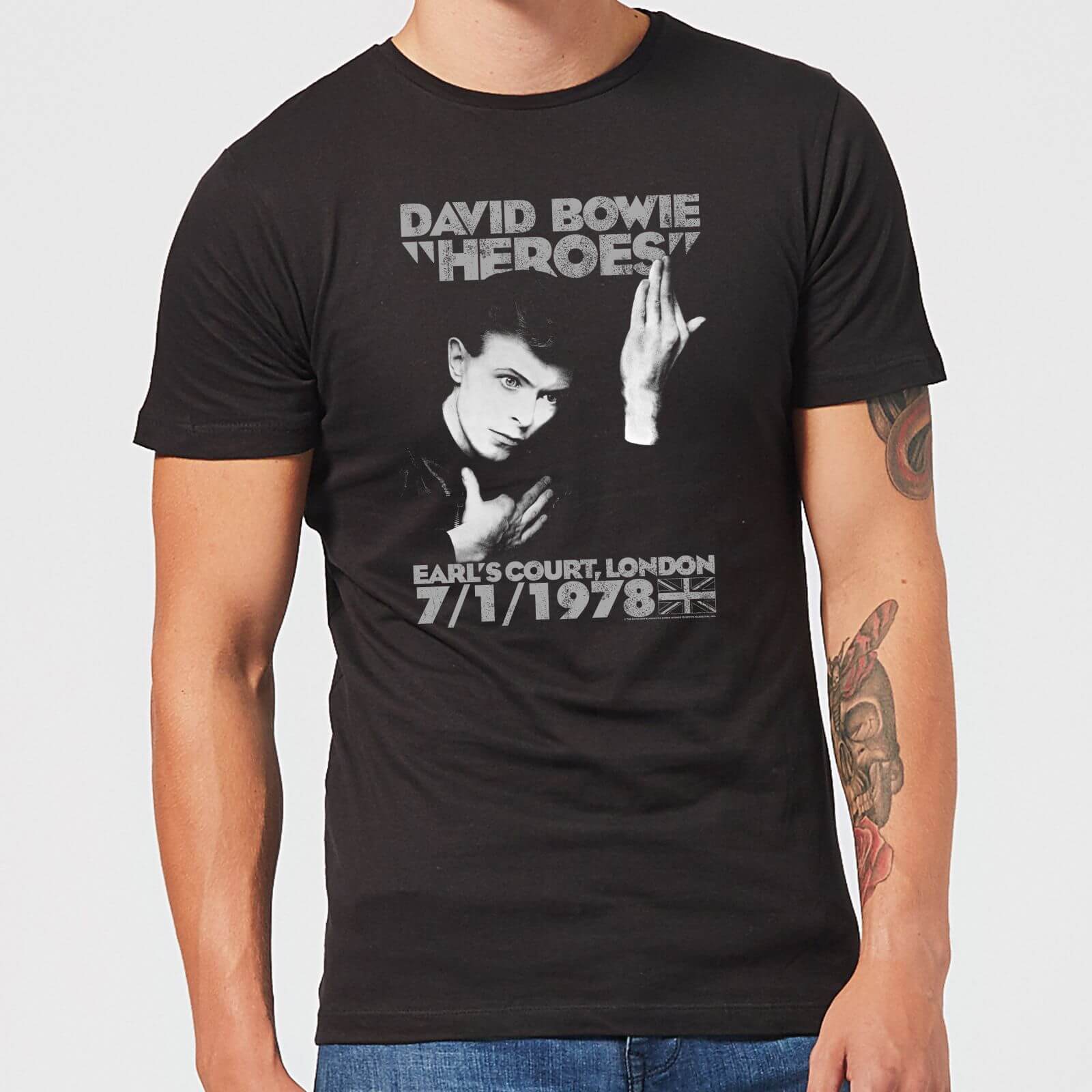 David Bowie Heroes Earls Court Men's T-Shirt - Black - S
