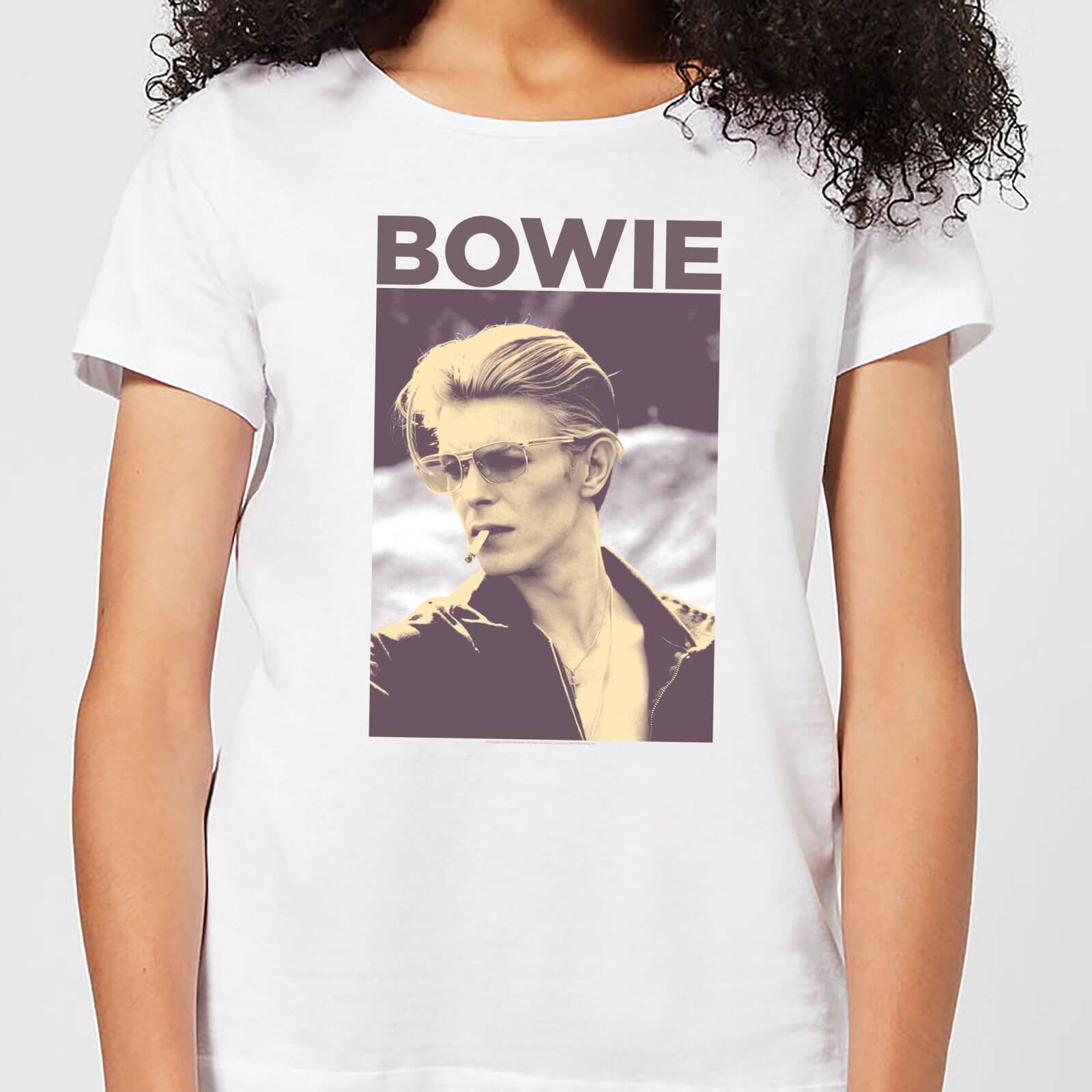 David Bowie Smoke Women's T-Shirt - White - S