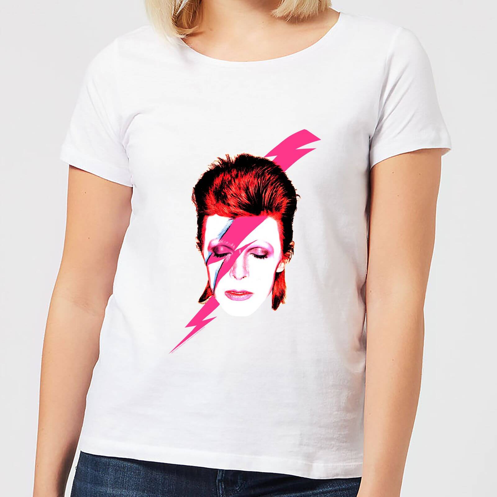 

David Bowie Aladdin Sane Women's T-Shirt - White - S