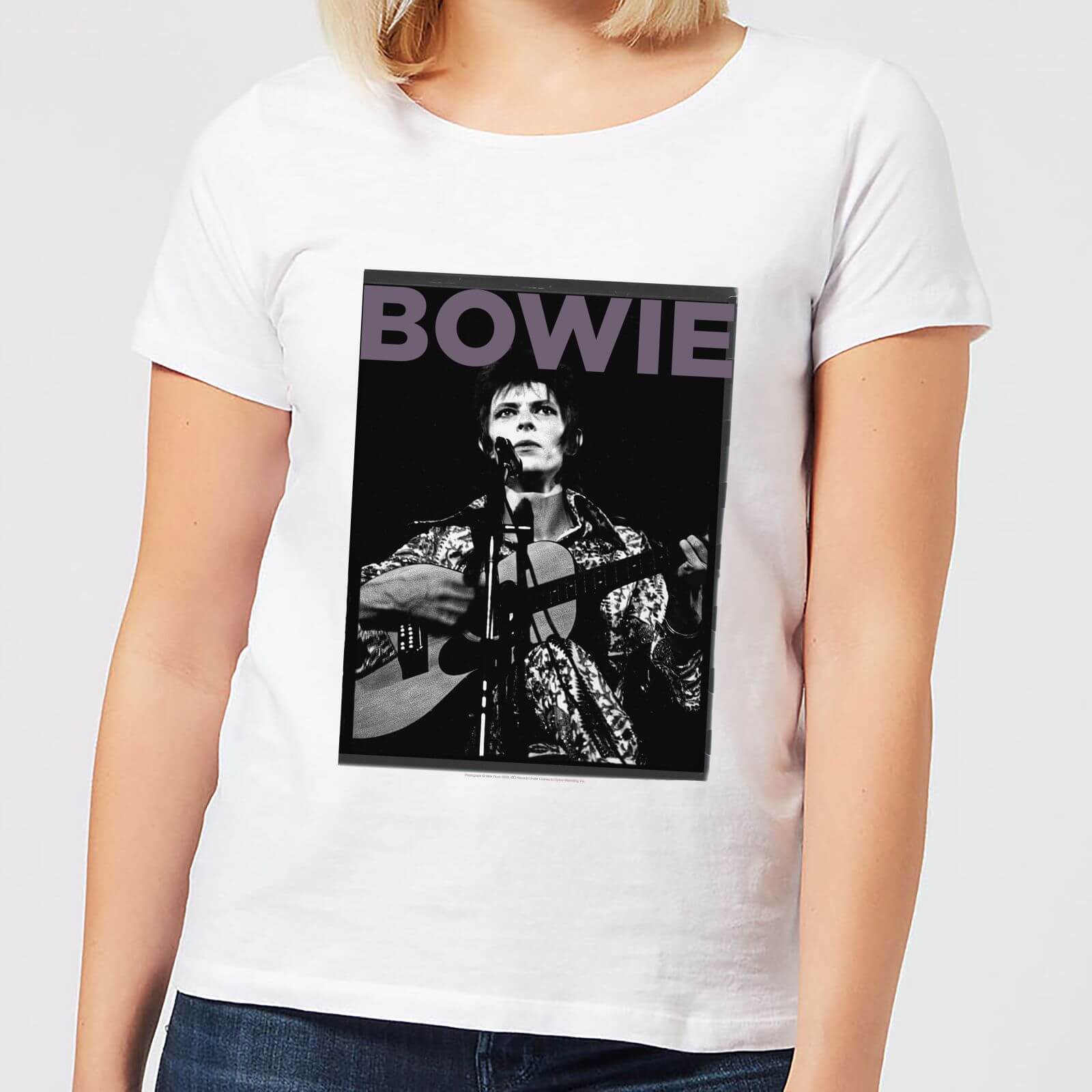 David Bowie Rock 2 Women's T-Shirt - White - S - White Rewards - Monetha