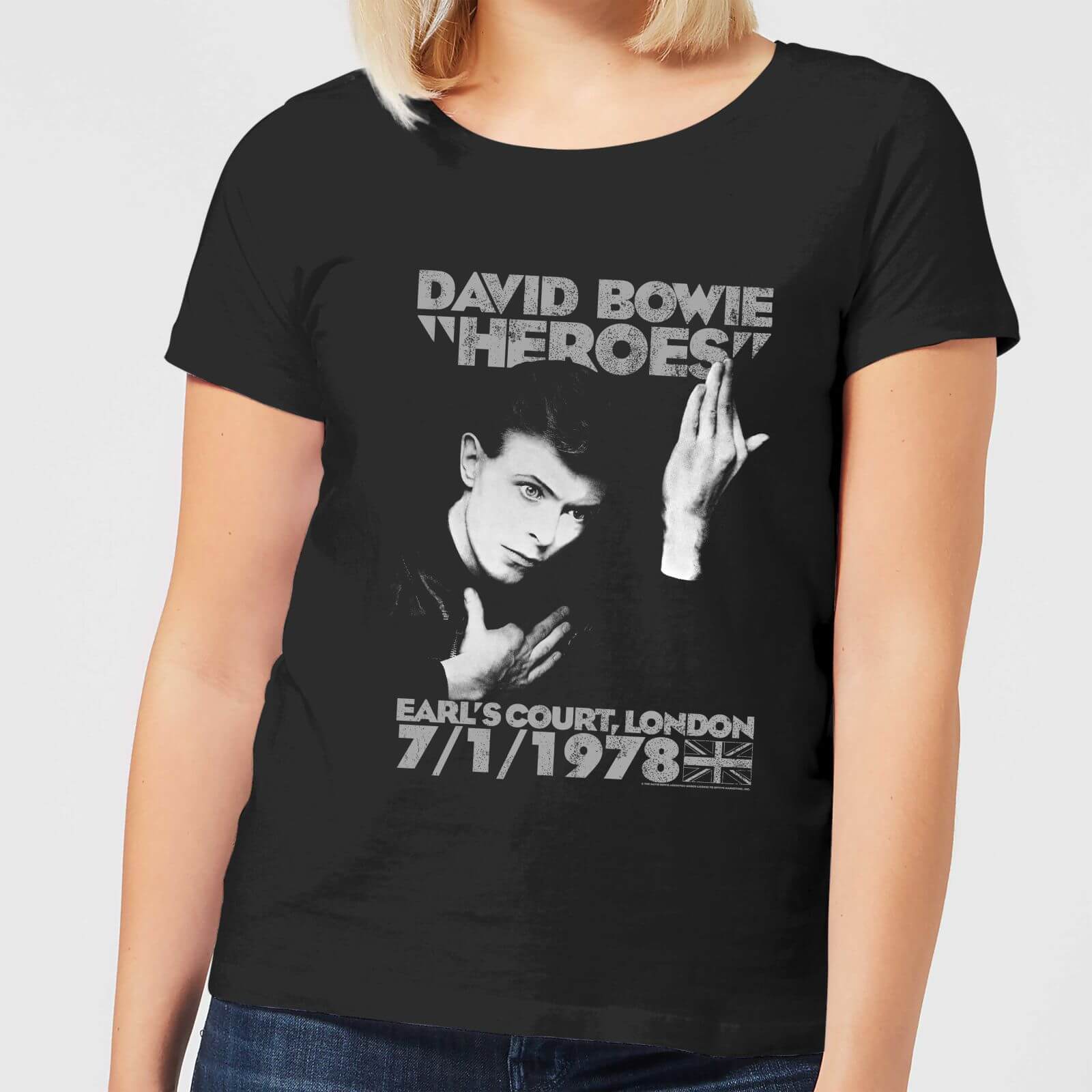 David Bowie Heroes Earls Court Women's T-Shirt - Black - S