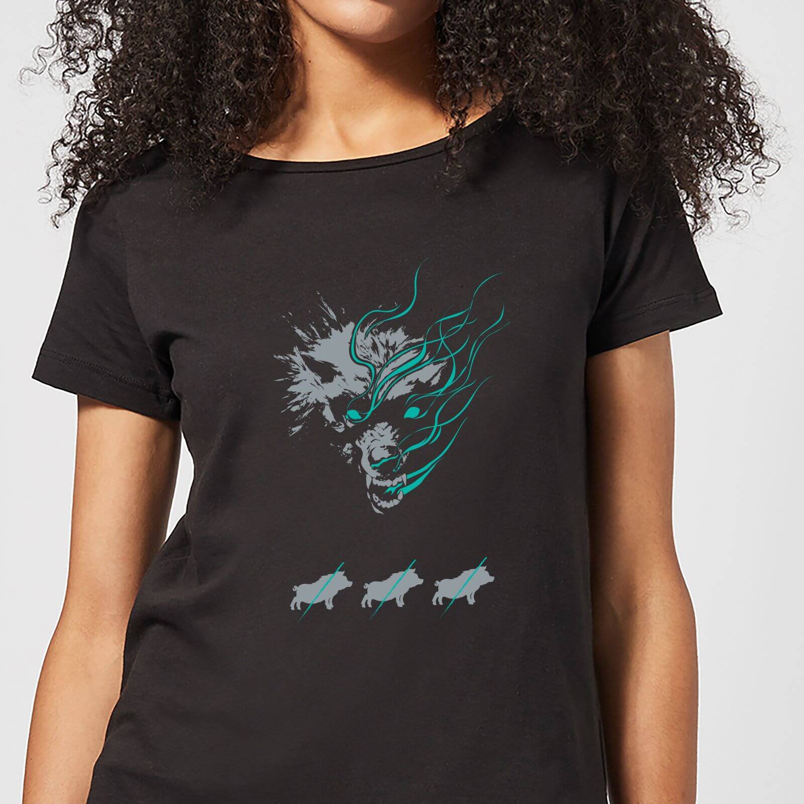 

Magic The Gathering Throne of Eldraine Big Bad Wolf Women's T-Shirt - Black - M