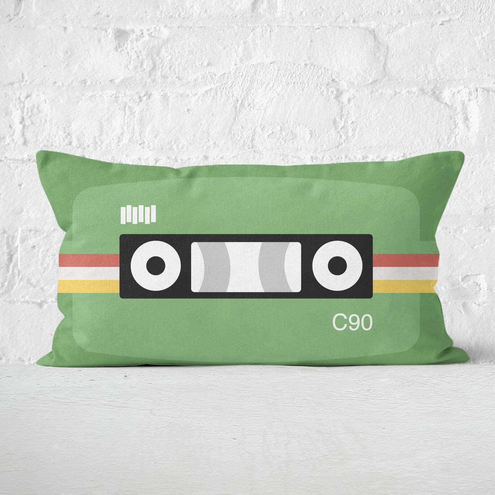 Retro Cassette Tape Rectangular Cushion - 30x50cm