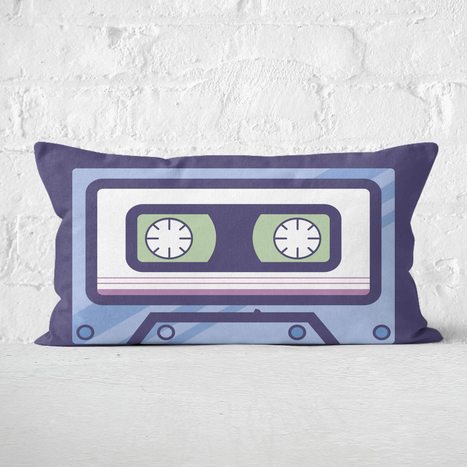 Simple Cassette Tape Rectangular Cushion - 30x50cm - Soft Touch