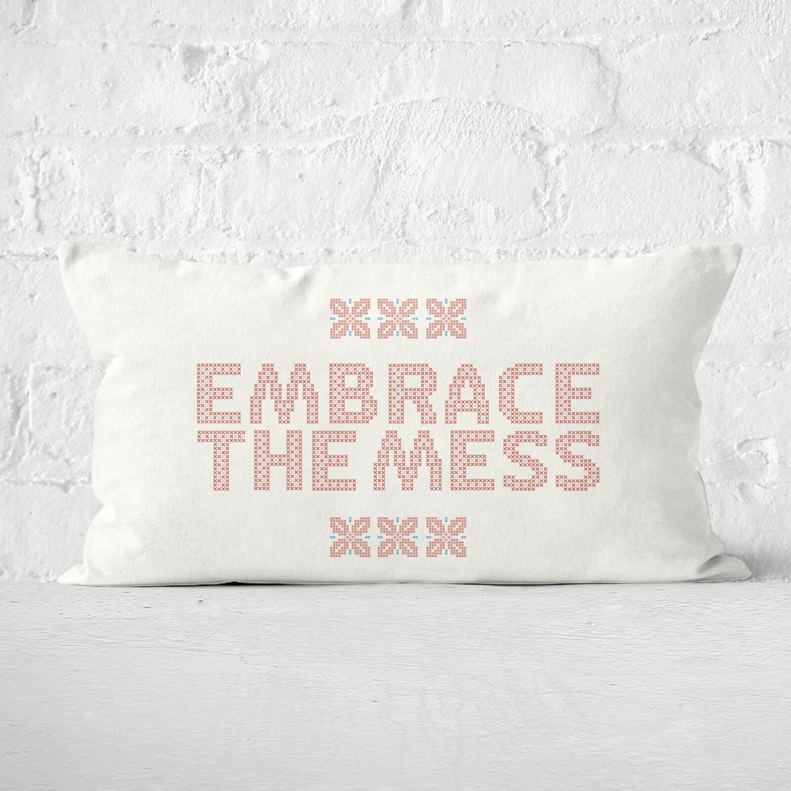 Embrace The Mess Rectangular Cushion - 30x50cm - Soft Touch