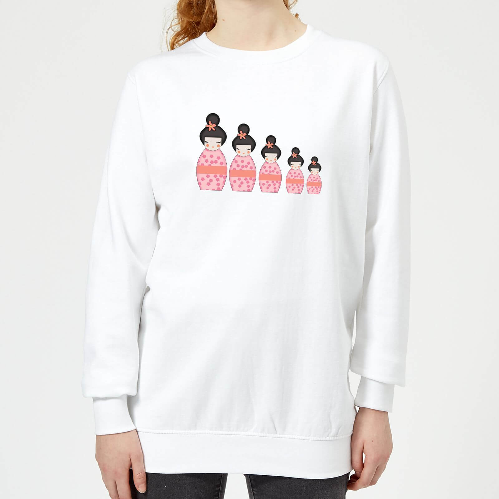 Pink Geisha Russian Doll Women's Sweatshirt - White - XS - White